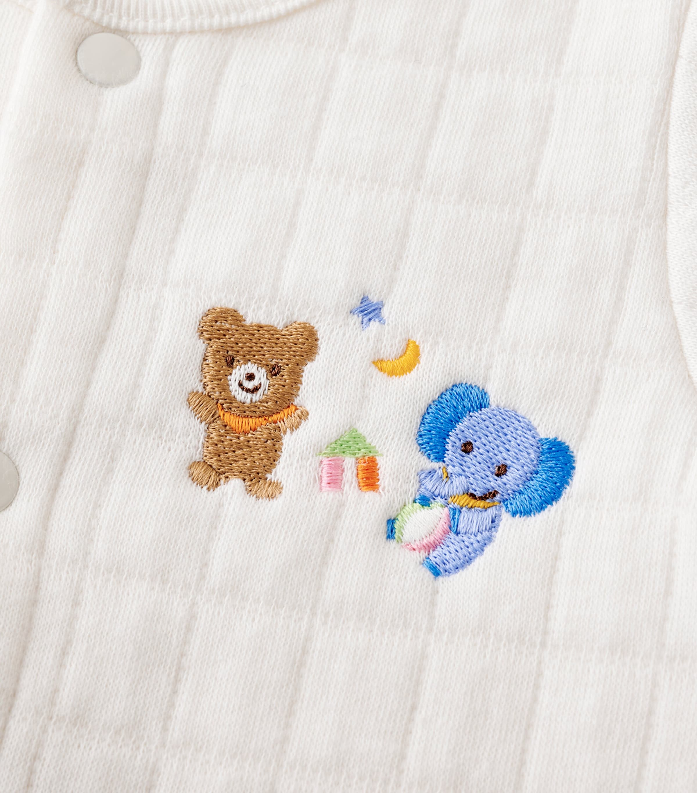 Miki House Animal Embroidered Playsuit (1 Month) Image 6