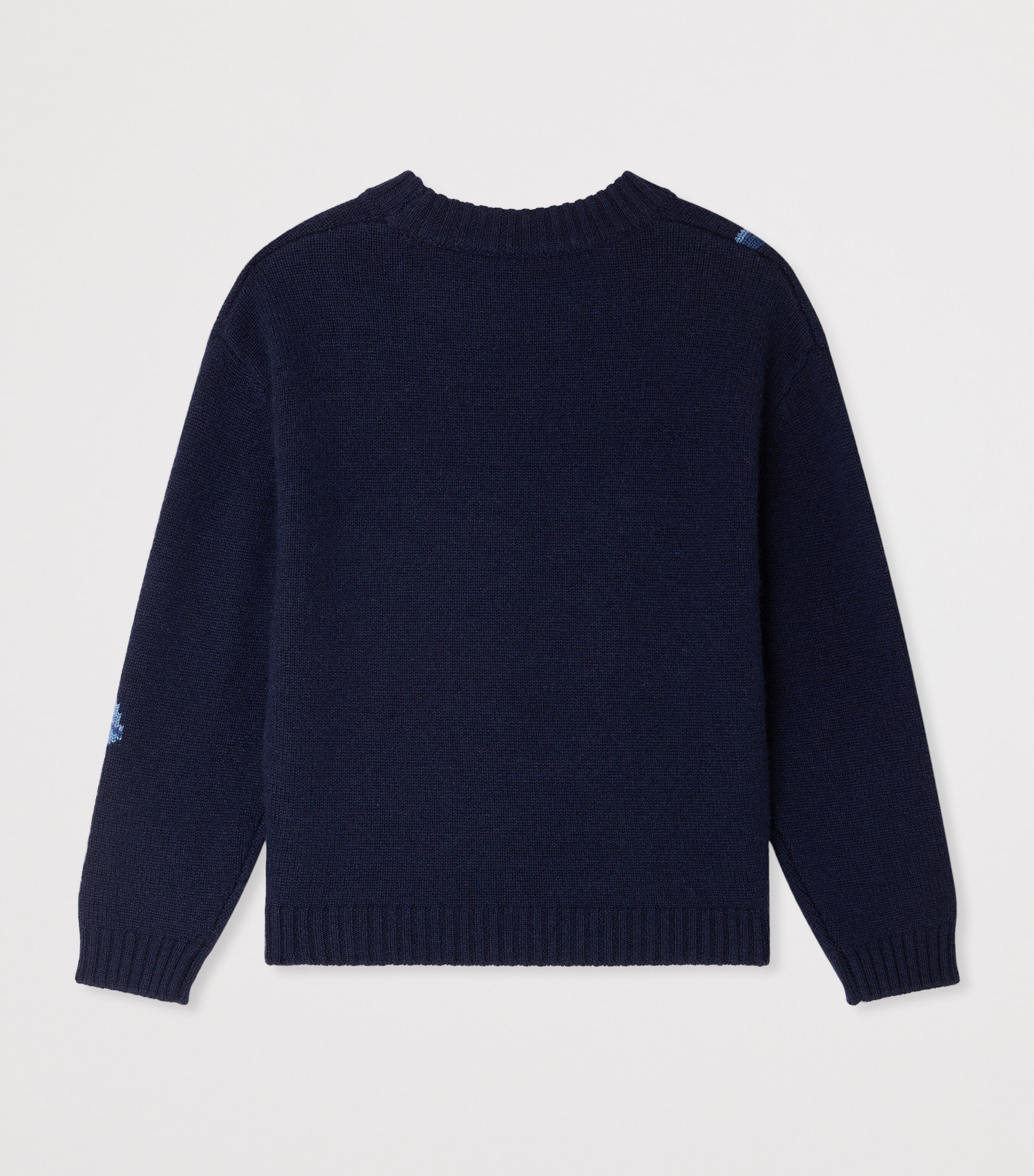 Bonpoint Wool-Cashmere Cherry Sweater (4-8 Years) Marine Image 2