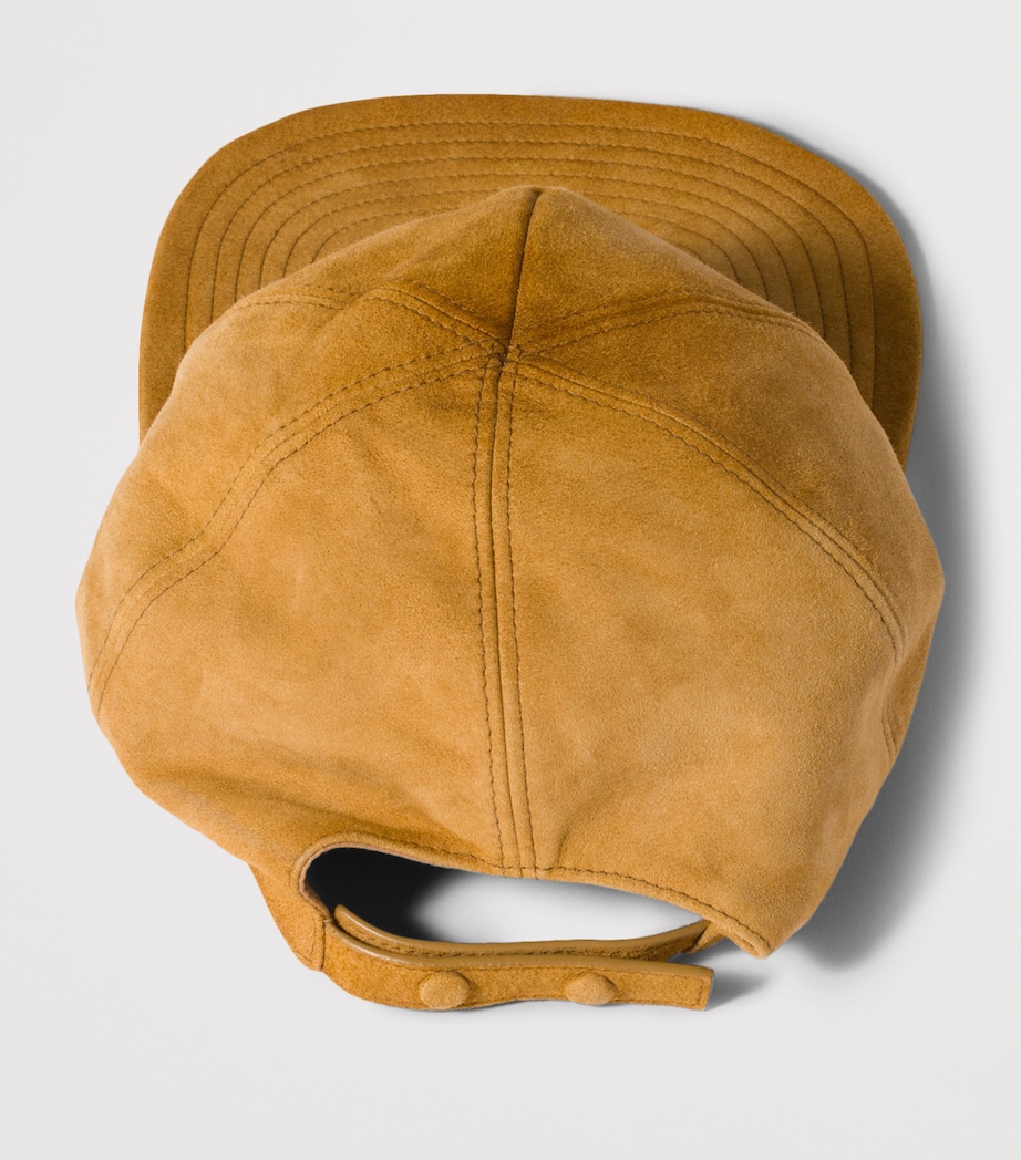 Miu Miu Suede Logo Baseball Cap Neutral Image 2