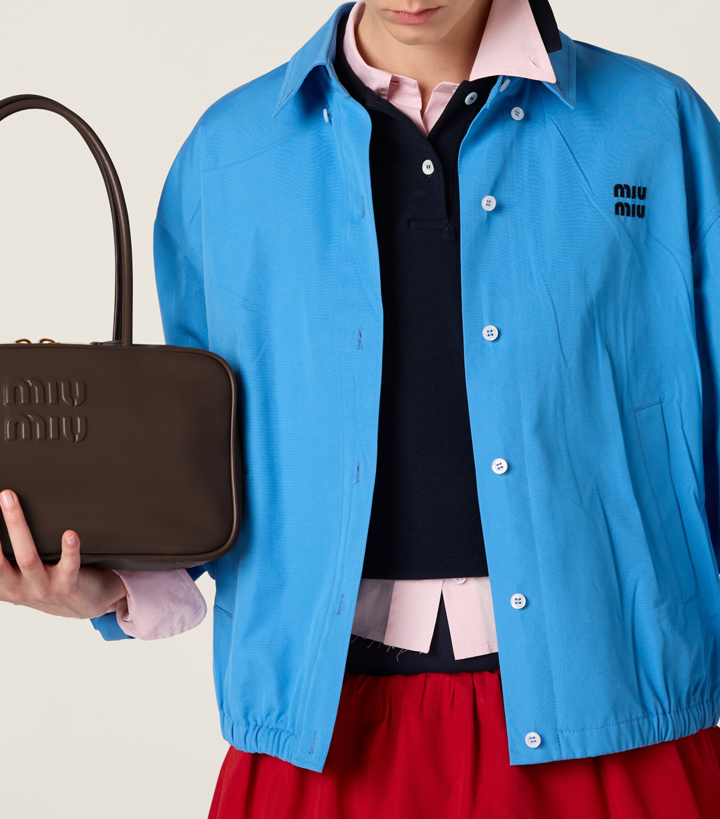 Miu Miu Poplin Blouson Jacket | Harrods UK