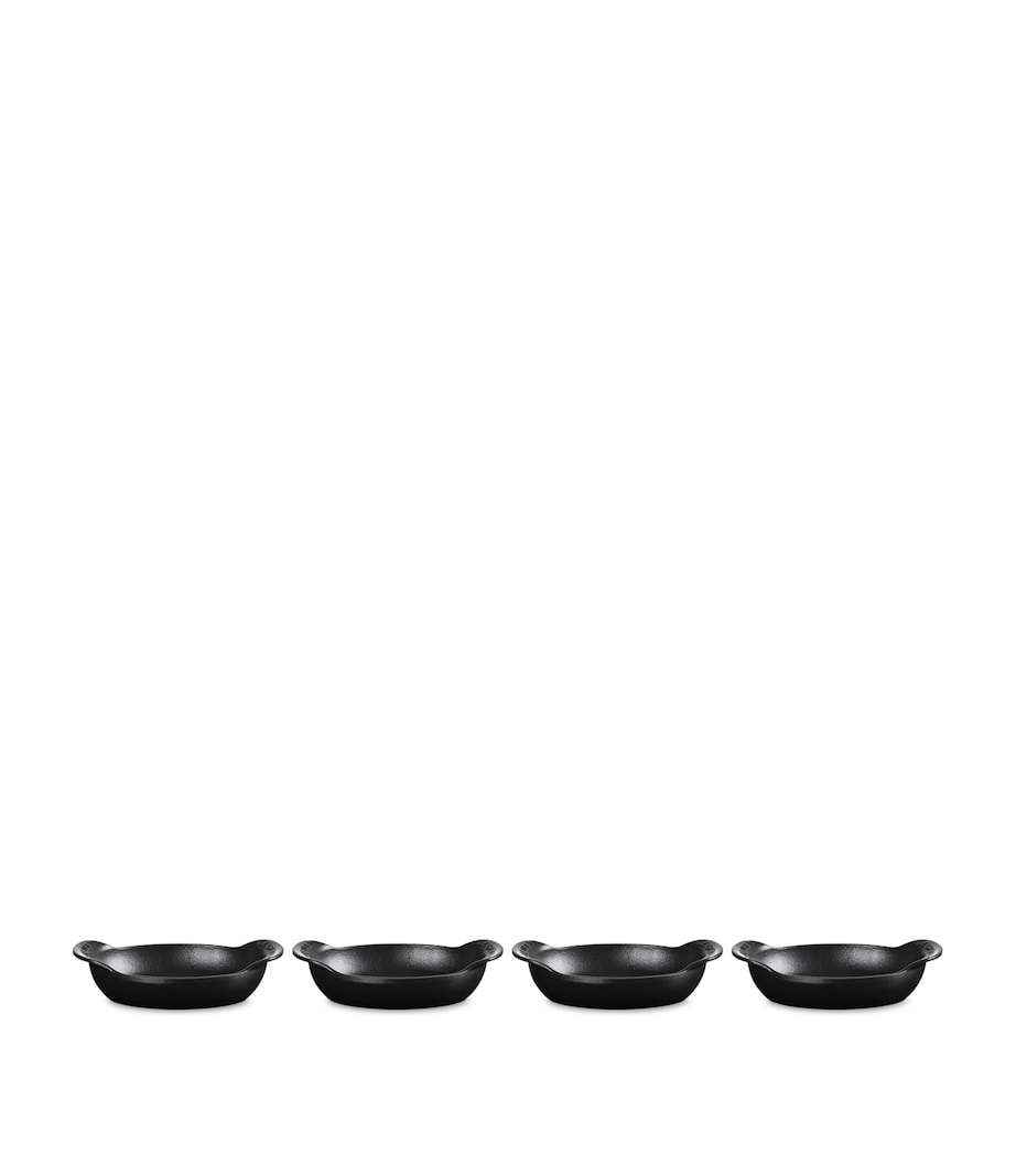 Set of 4 Cast Iron Gourmand Oval Mini Bakers (15cm) NO COLOUR Image 1