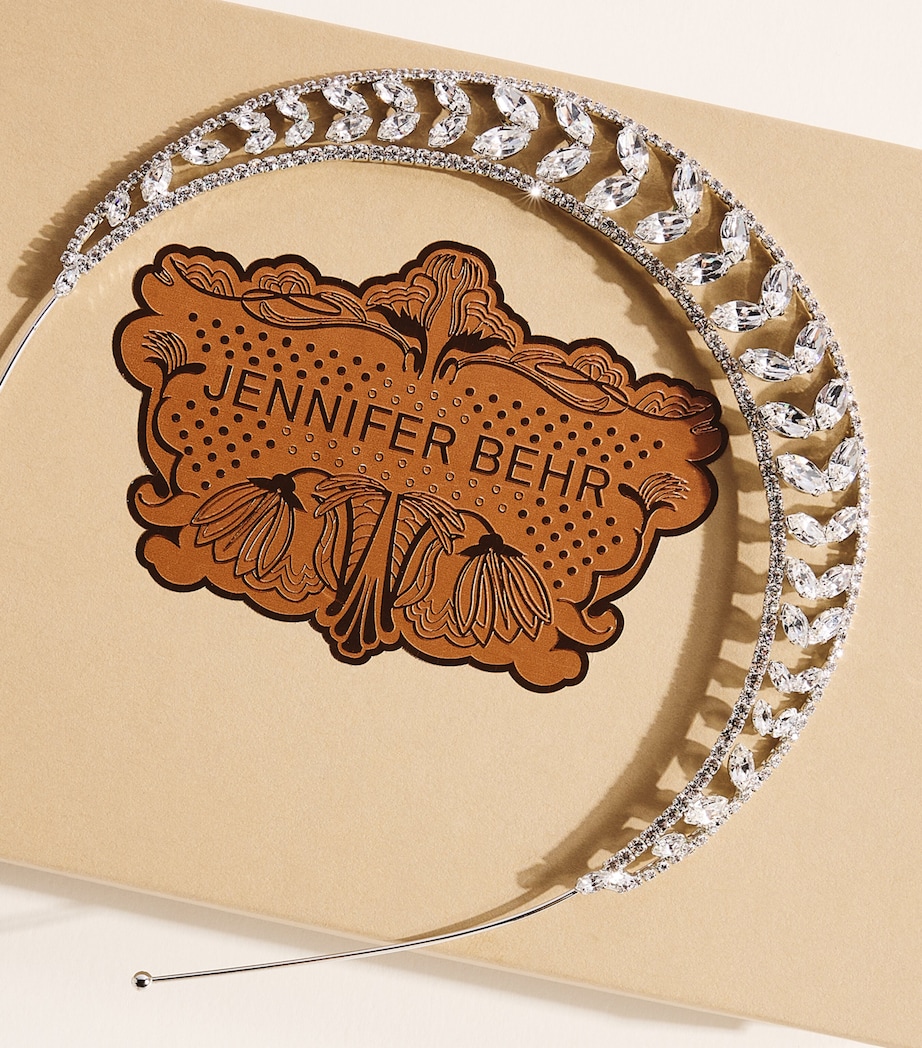 Jennifer Behr Crystal-Embellished Alessia Tiara Crystal Image 3