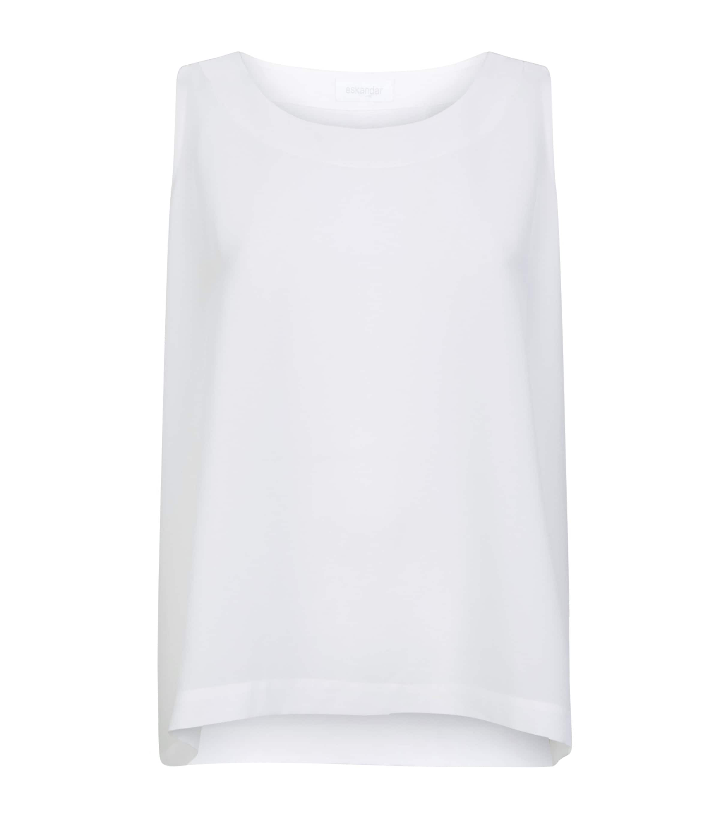 Silk Shell Top WHITE Image 4