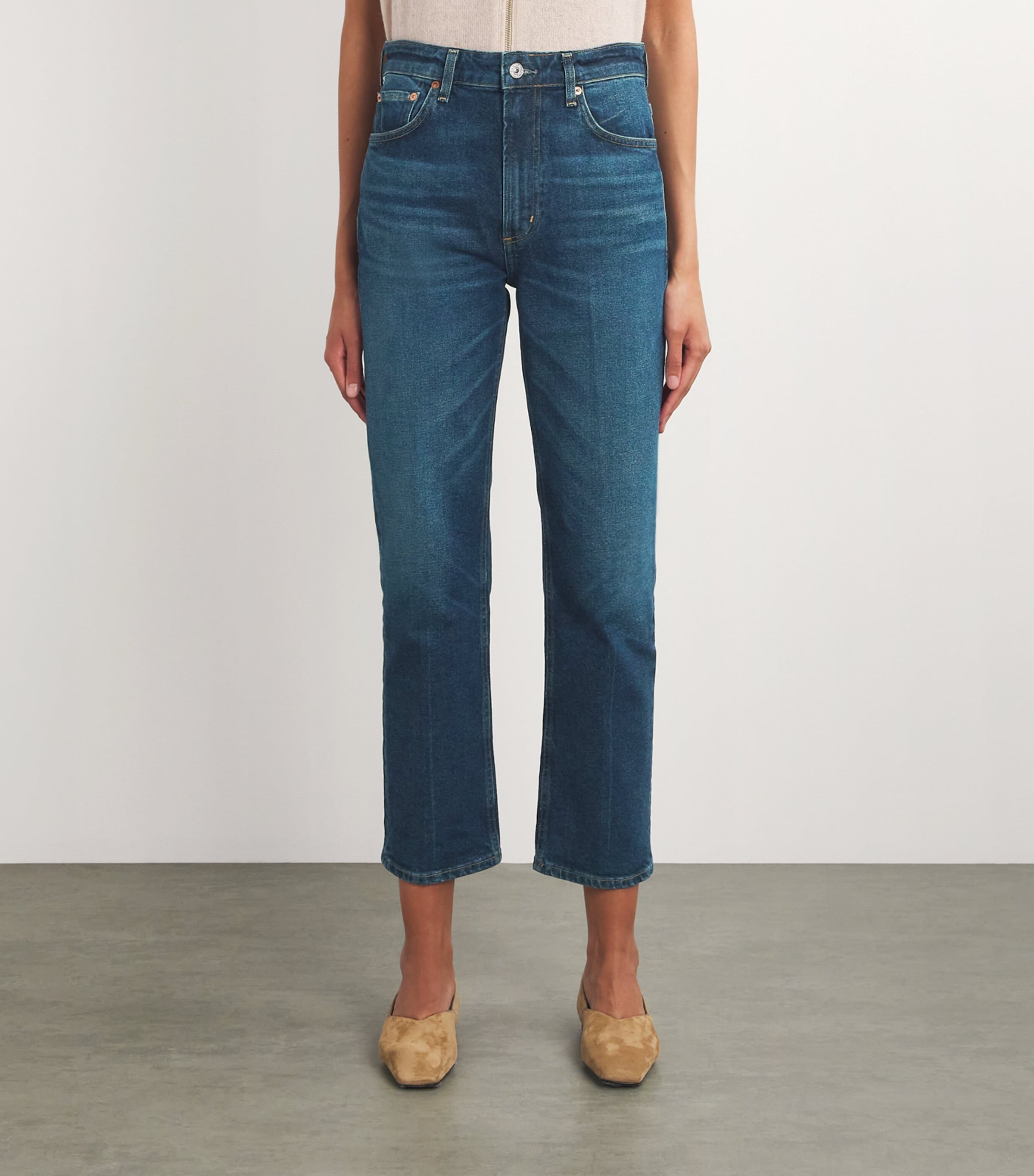 Citizens of Humanity Womens Zurie Ankle Straight Jeans Wndrlust (dk Indgo) Image 3