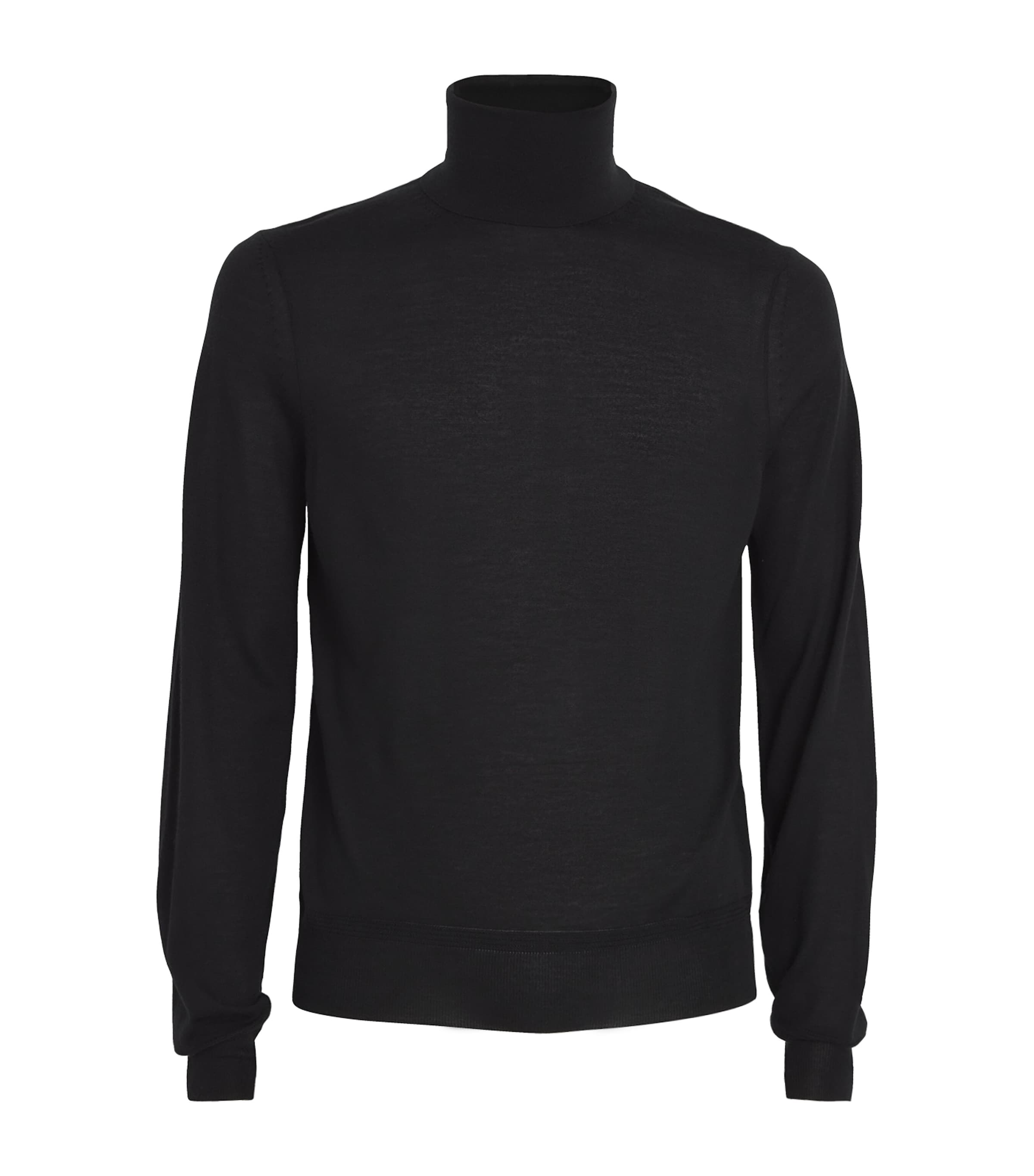 Tom Ford Cashmere-silk Rollneck Sweater In Black