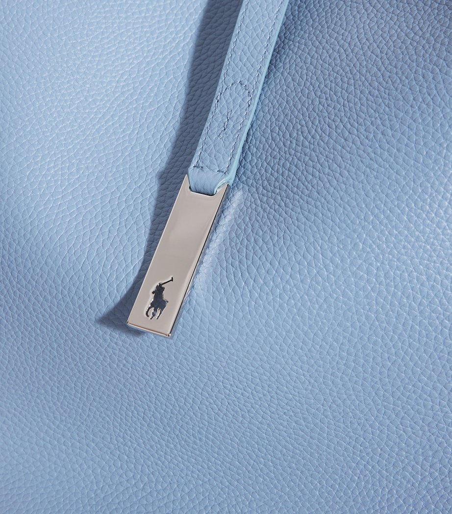 Large Leather Polo ID Shoulder Bag FDED DENIM Image 4