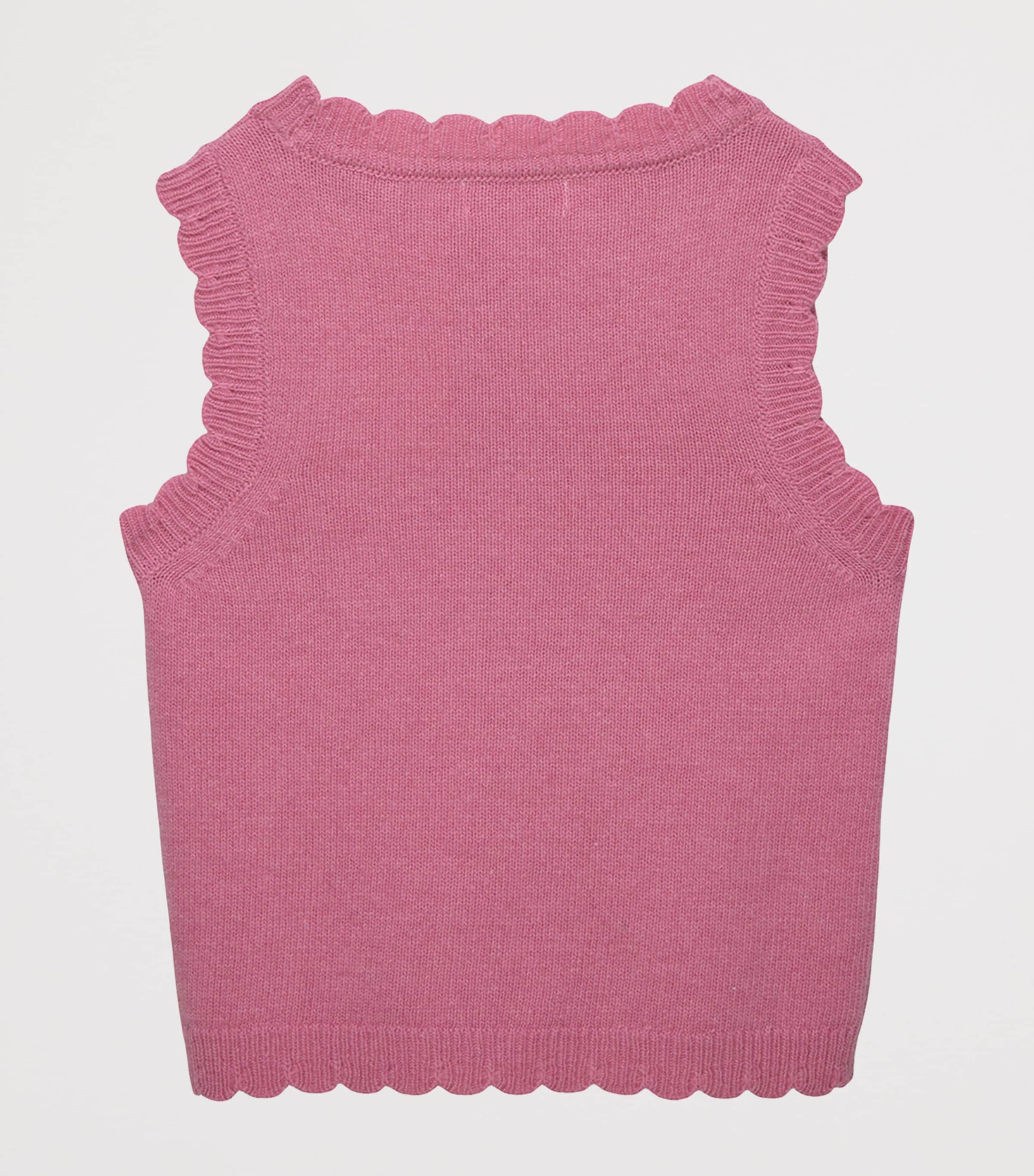 Trotters Wool-Blend Heart Sweater Vest (6-11 Years) Bright Pink Image 2
