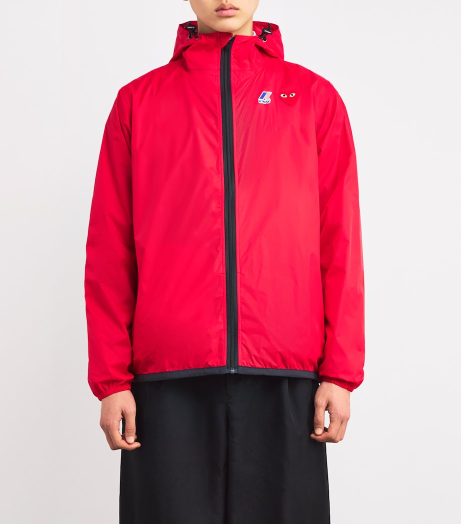 x K-Way Nylon Water-Resistant Jacket RED Image 3
