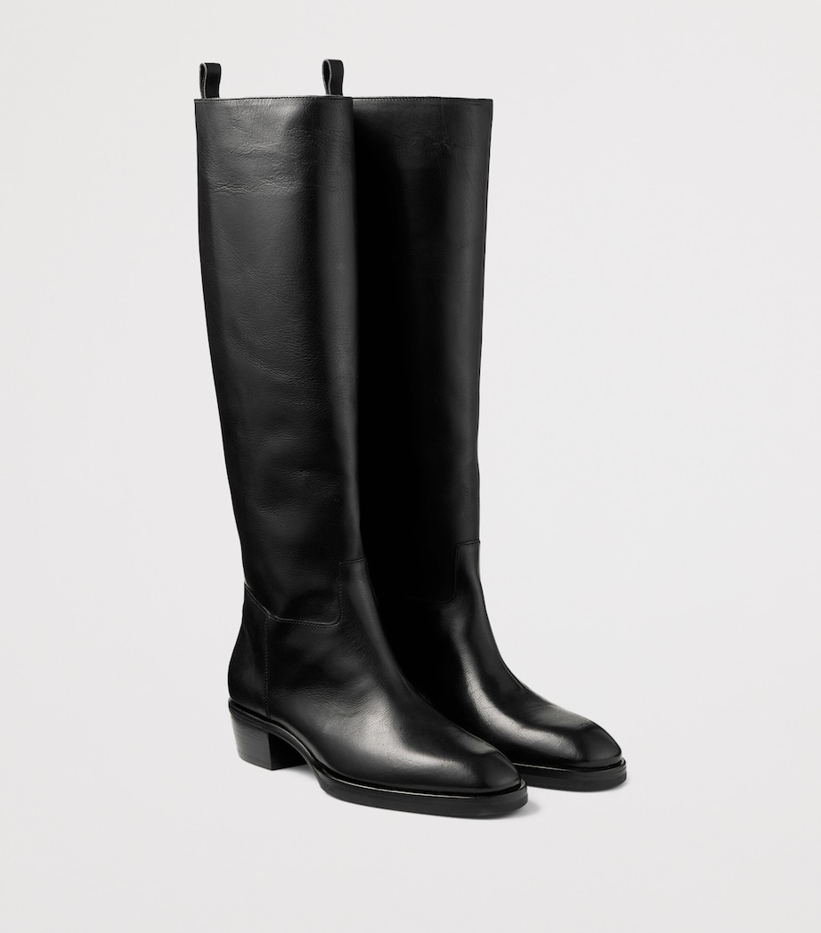 Jimmy Choo Mave 45 Leather Knee-High Boots Black Image 2