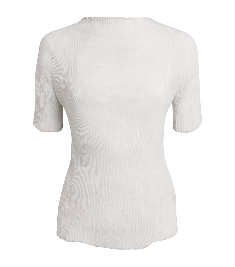 Issey Miyake Womens Chiffon Twist 3 Top Light Grey Image 1