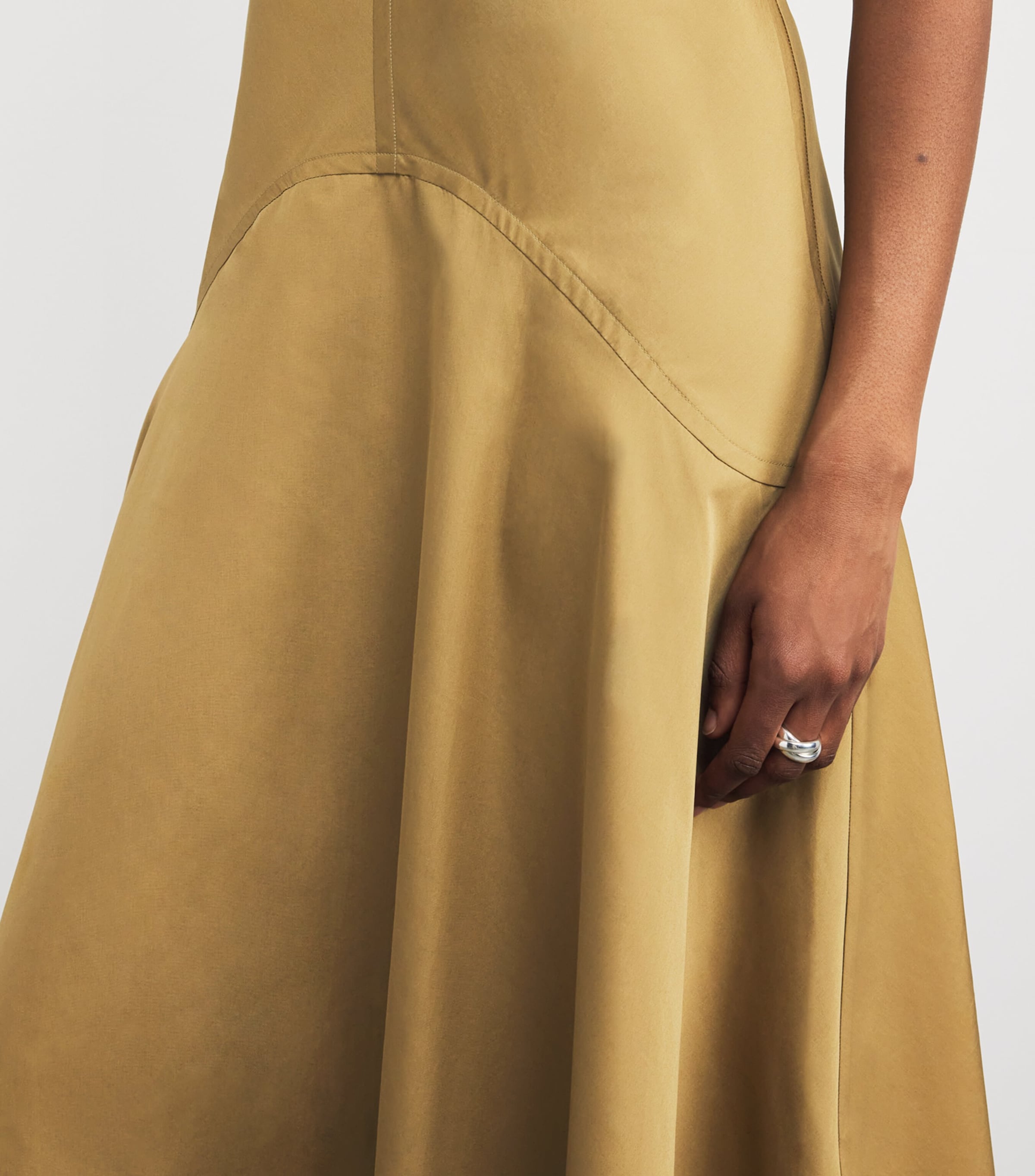 BITE Studios Womens Organic Cotton Shield Maxi Dress Khaki Image 6