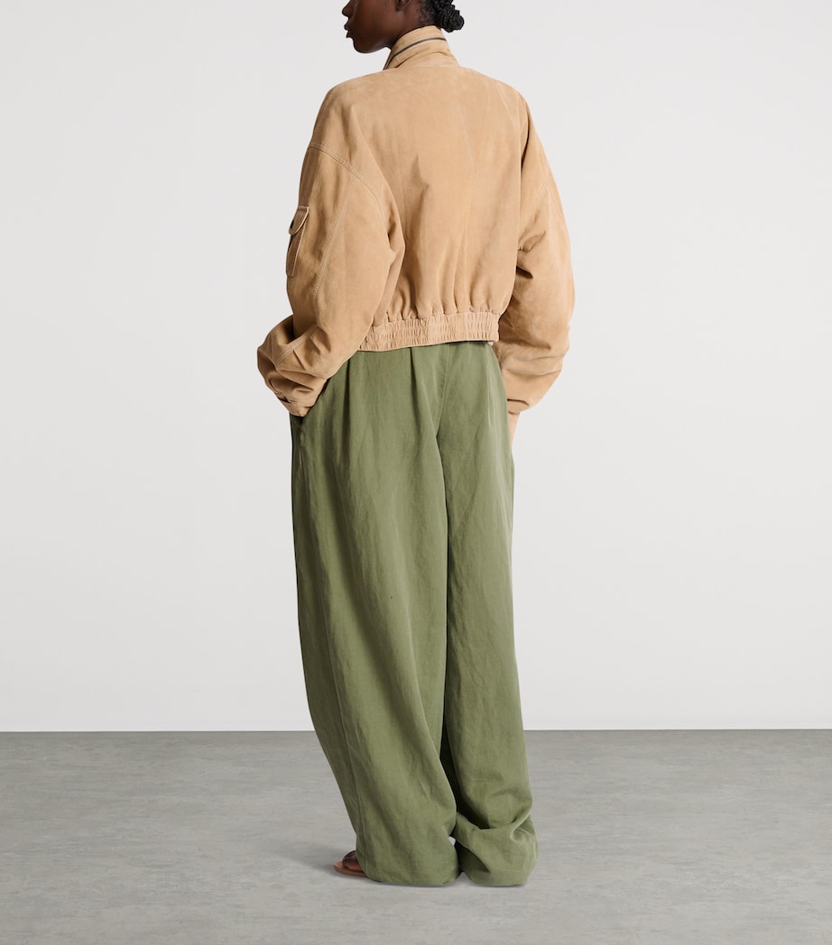 Suede Bomber Jacket 8FI SABLE Image 3