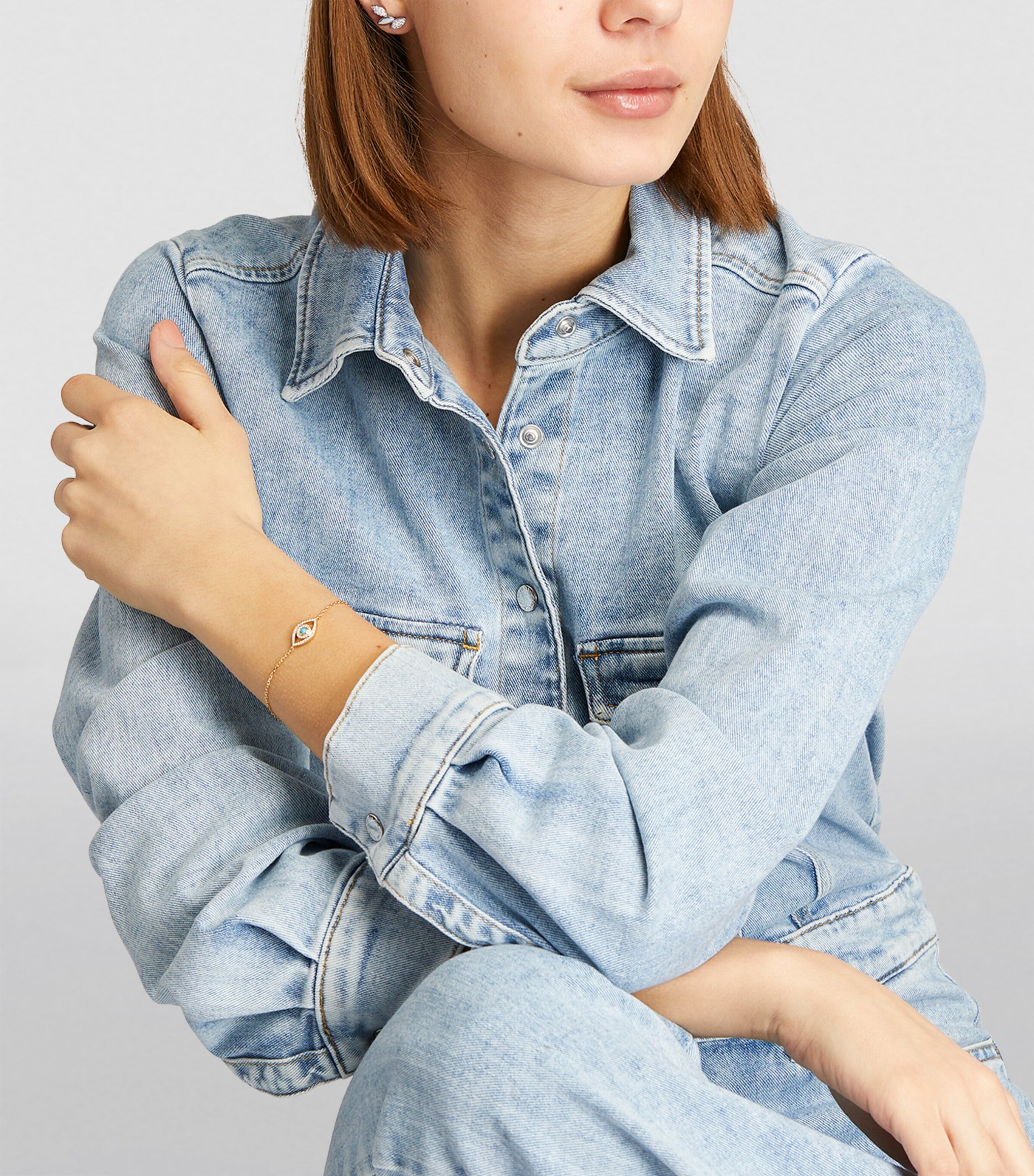 White Gold and Diamond Navette Earrings WHITE GOLD Image 4