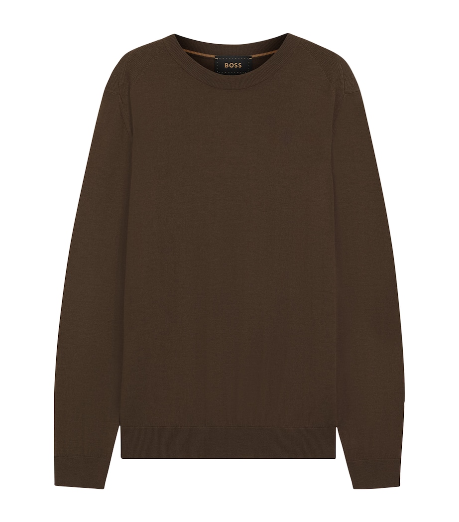 BOSS Mens Wool-Silk-Cashmere Sweater Image 1