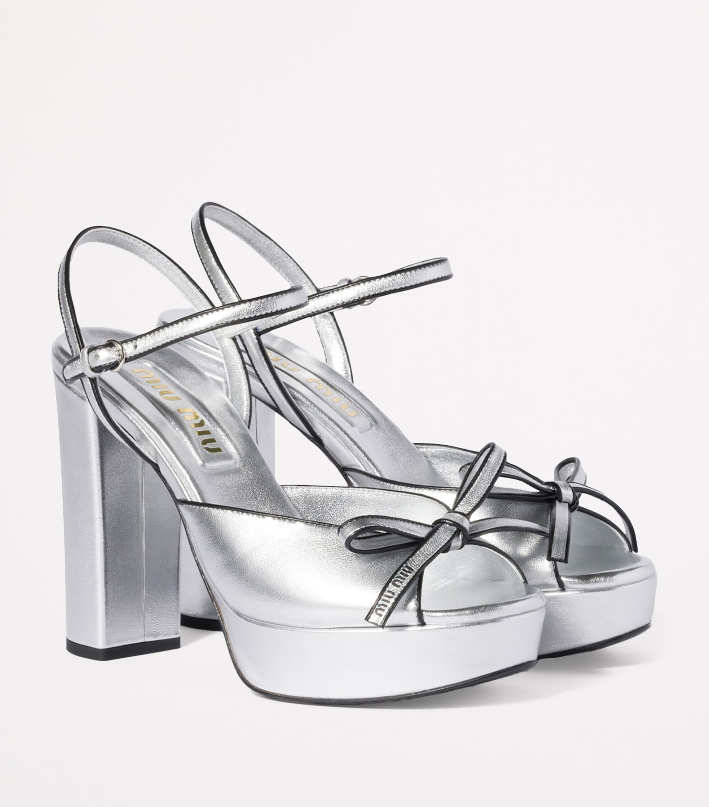 Miu Miu Leather Mordoré Platform Sandals 110 Image 2