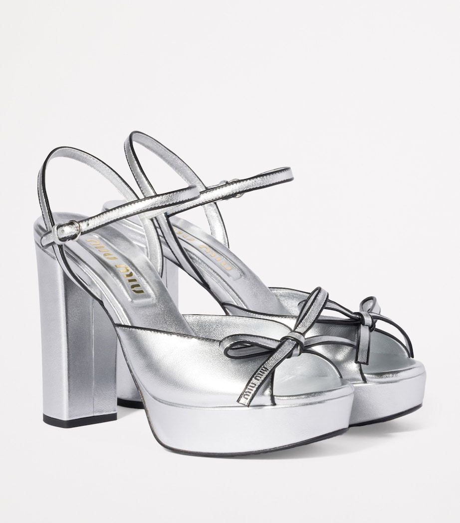 Miu Miu Leather Mordoré Platform Sandals 110 Image 2