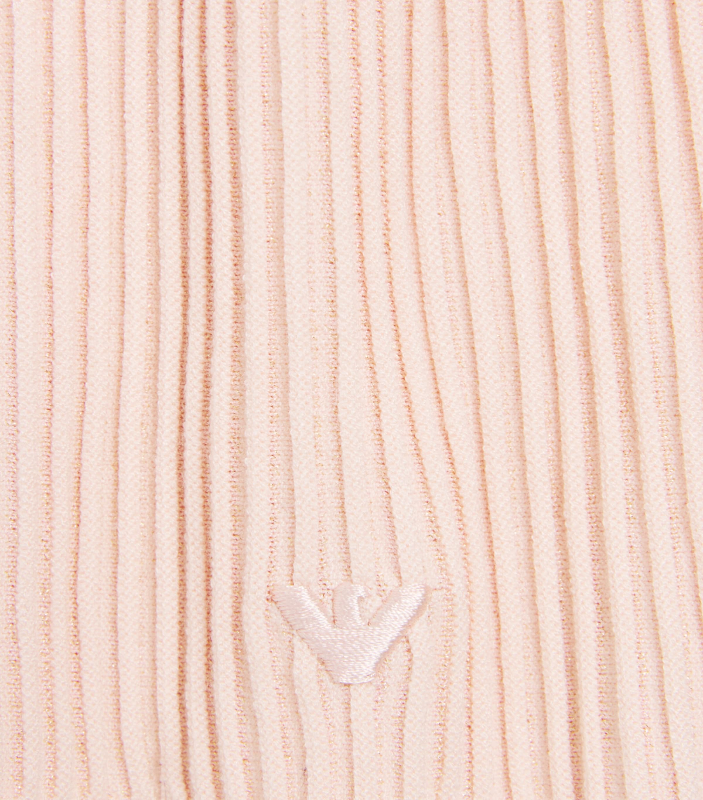 Emporio Armani Kids Technical Rib-Knit Dress (6-36 Months) Rose Dust Image 3