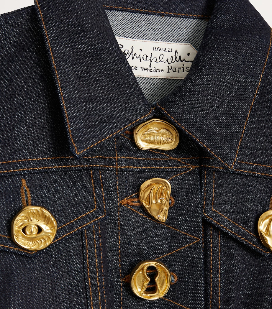 Cropped Denim Jacket 700BLUE Image 3