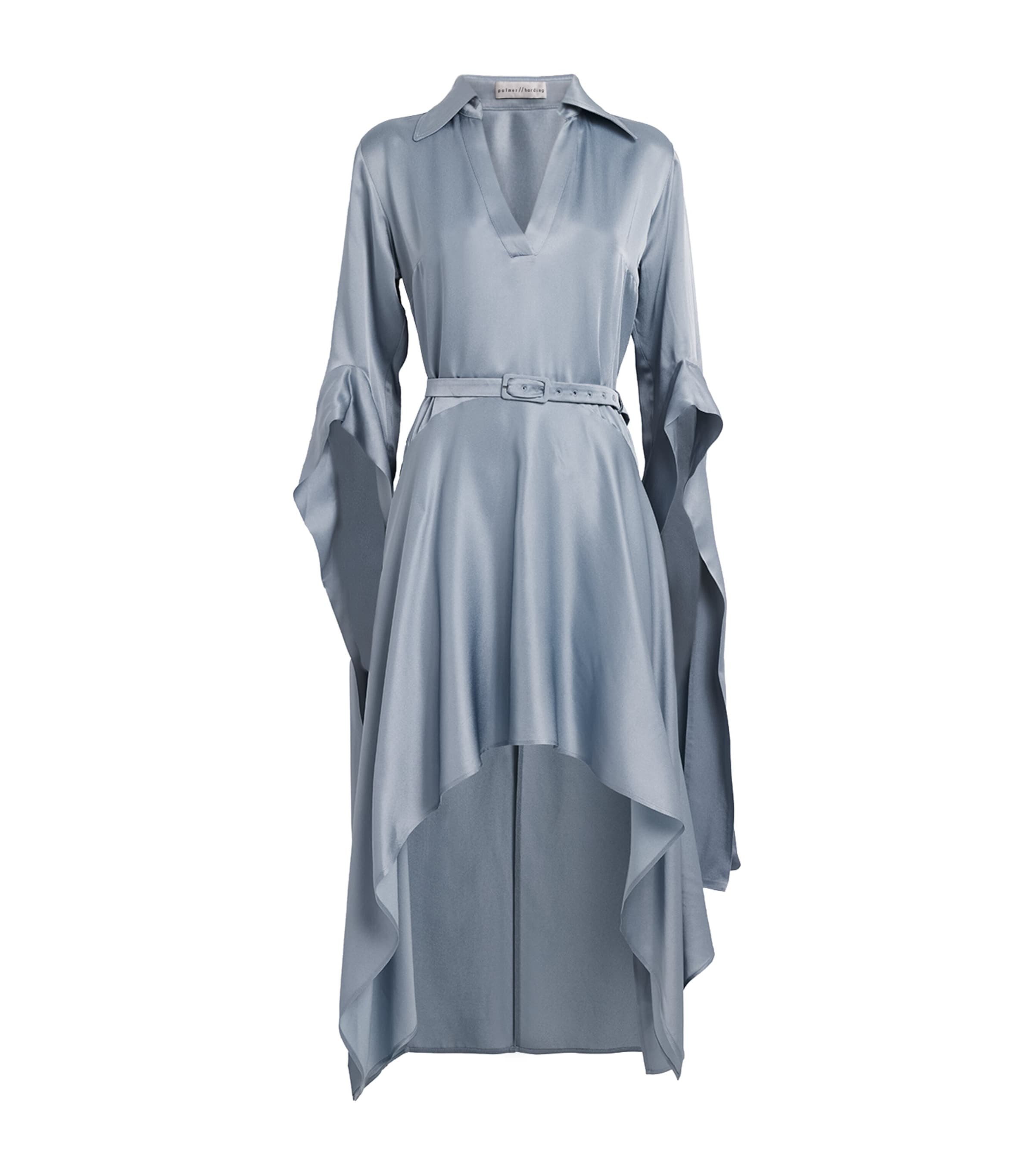 Palmer Harding Palmer//harding Tandem Asymmetric Satin Mini Dress In Blue