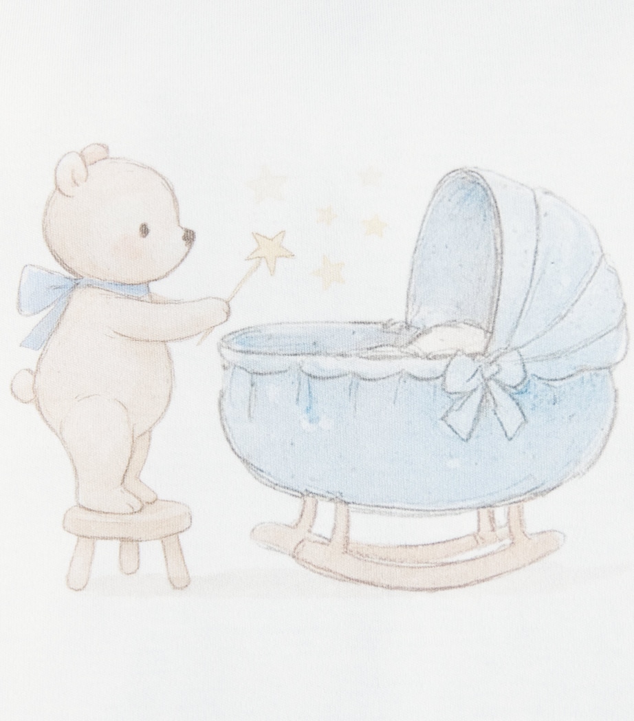Monnalisa Cotton Teddy Bear Blanket (70cm x 90cm) Panna+nuvola Image 3