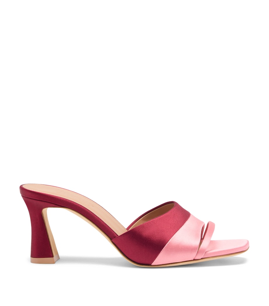 Malone Souliers Satin Roxanne Heeled Sandals 70 Burgundy Image 1