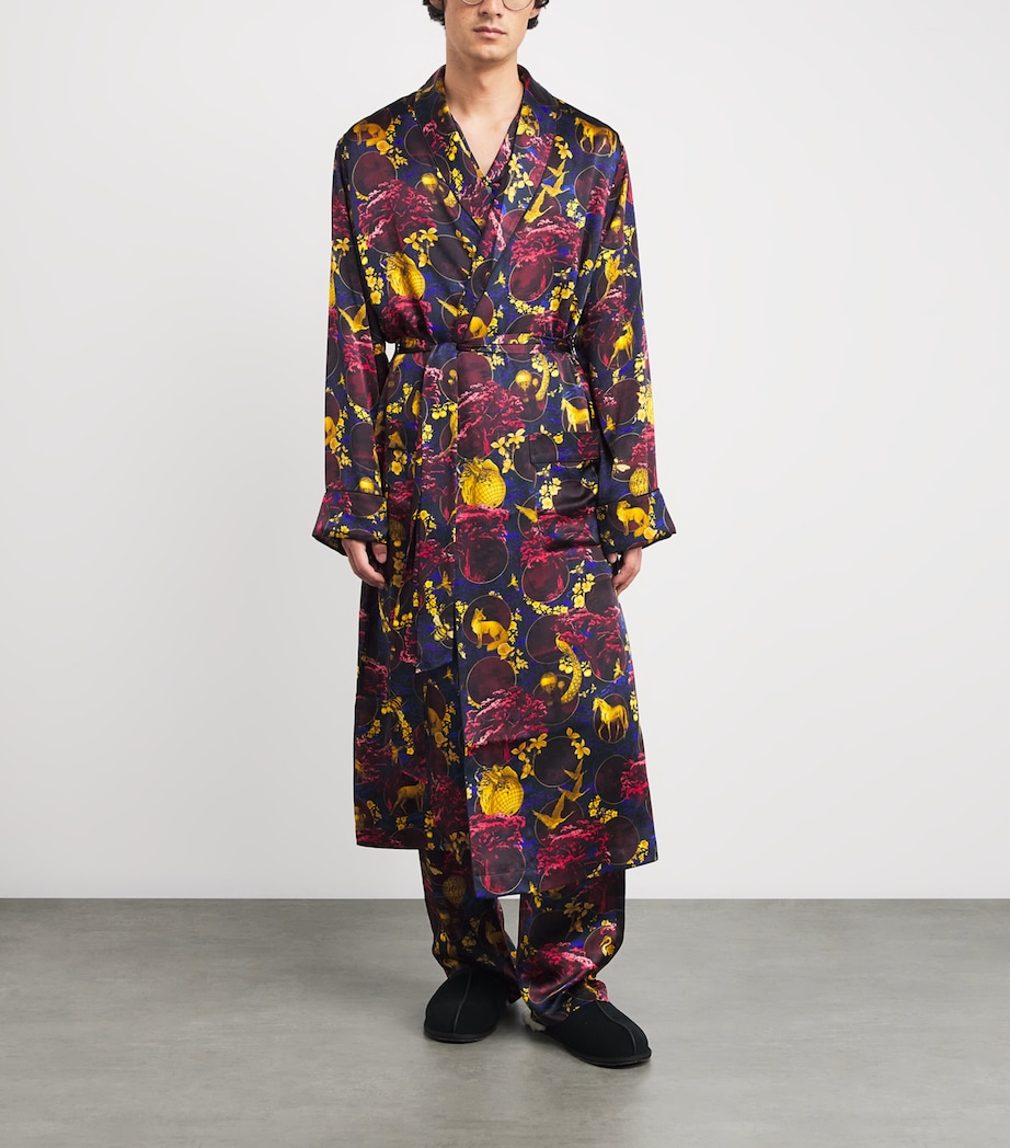 Silk Toile Night Robe MULTI Image 2