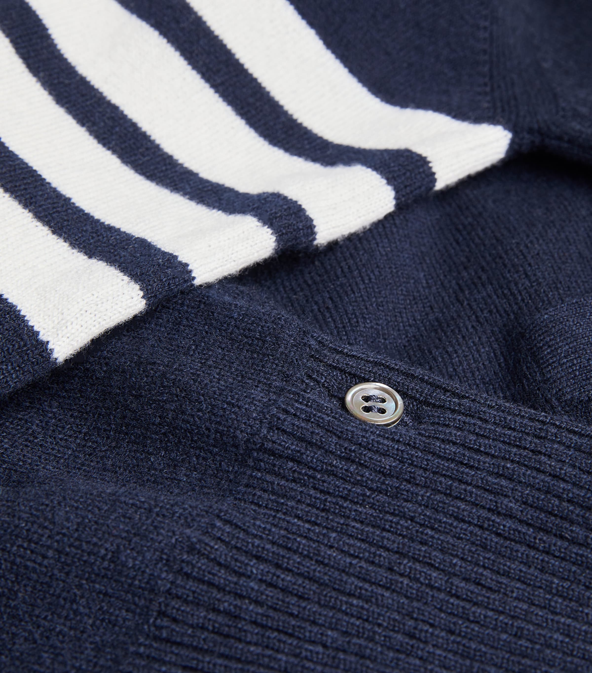 Cashmere Button-Up Cardigan NAVY Image 5