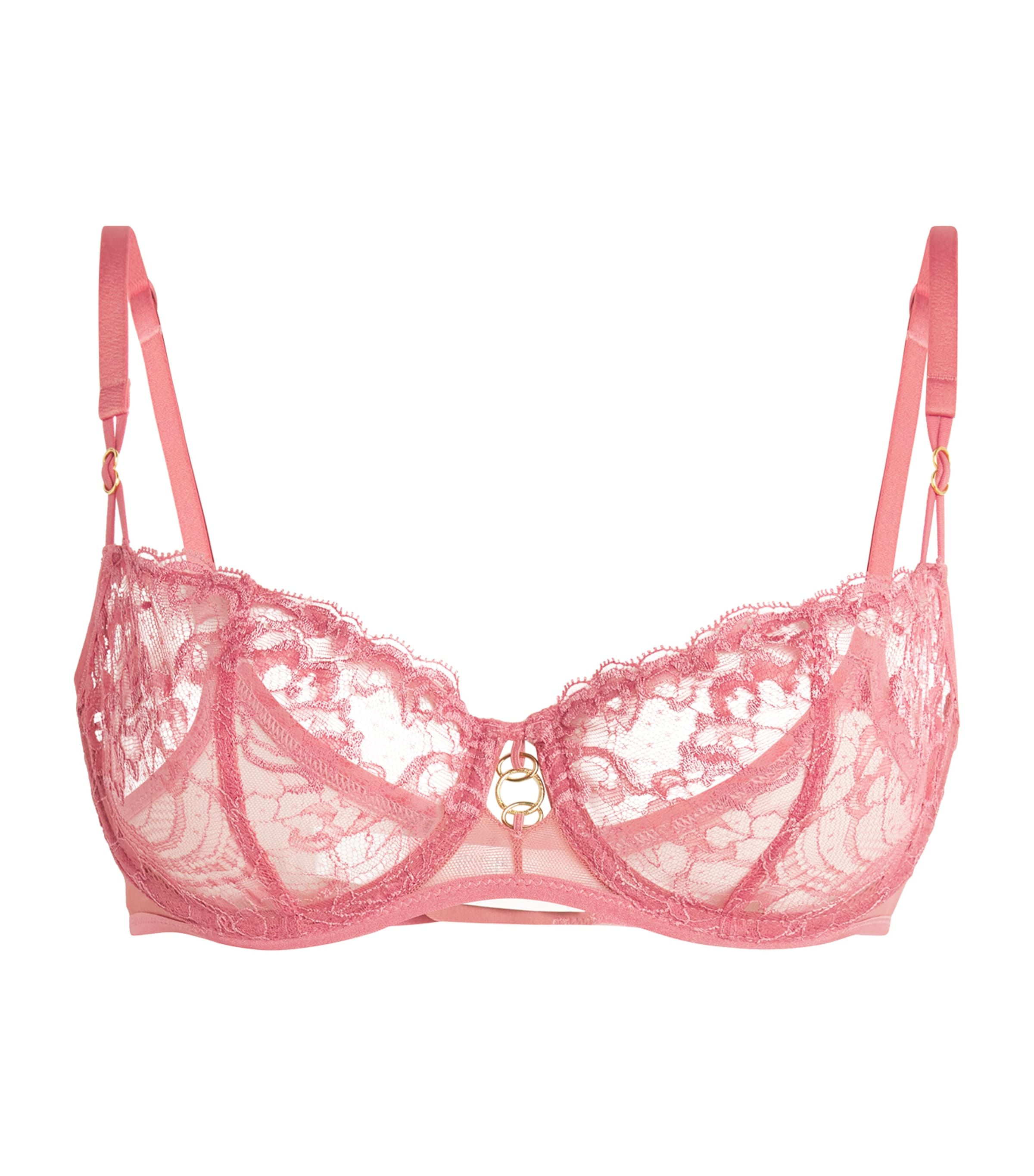 Aubade Half-cup Lace Bra In Pink