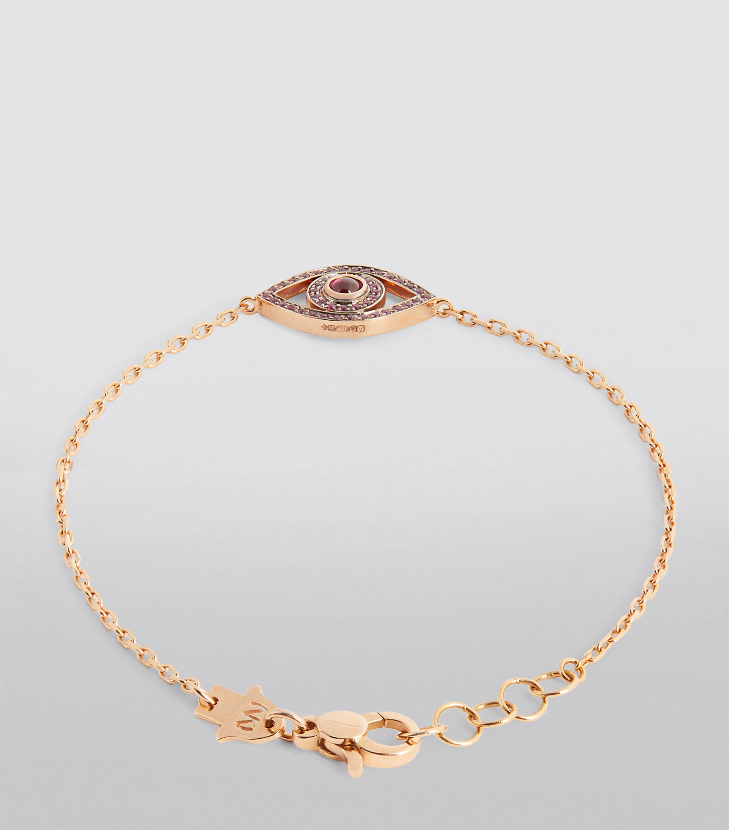Netali Nissim Rose Gold, Ruby and Quartz Protected Bracelet Red Image 4