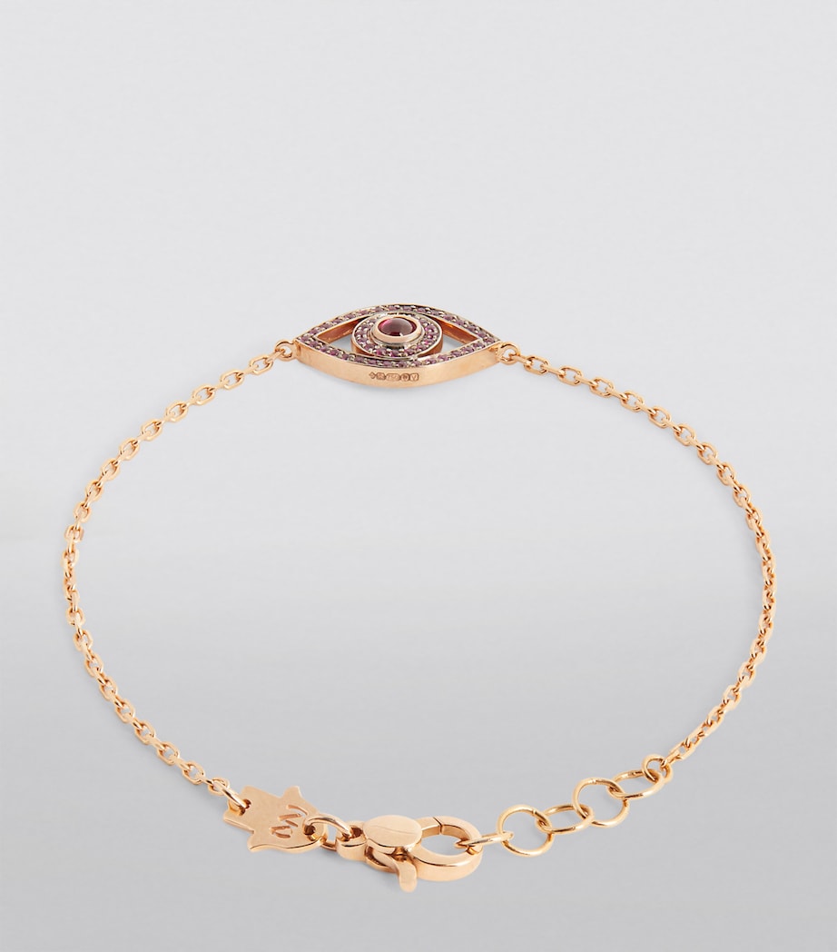 Netali Nissim Rose Gold, Ruby and Quartz Protected Bracelet Red Image 4