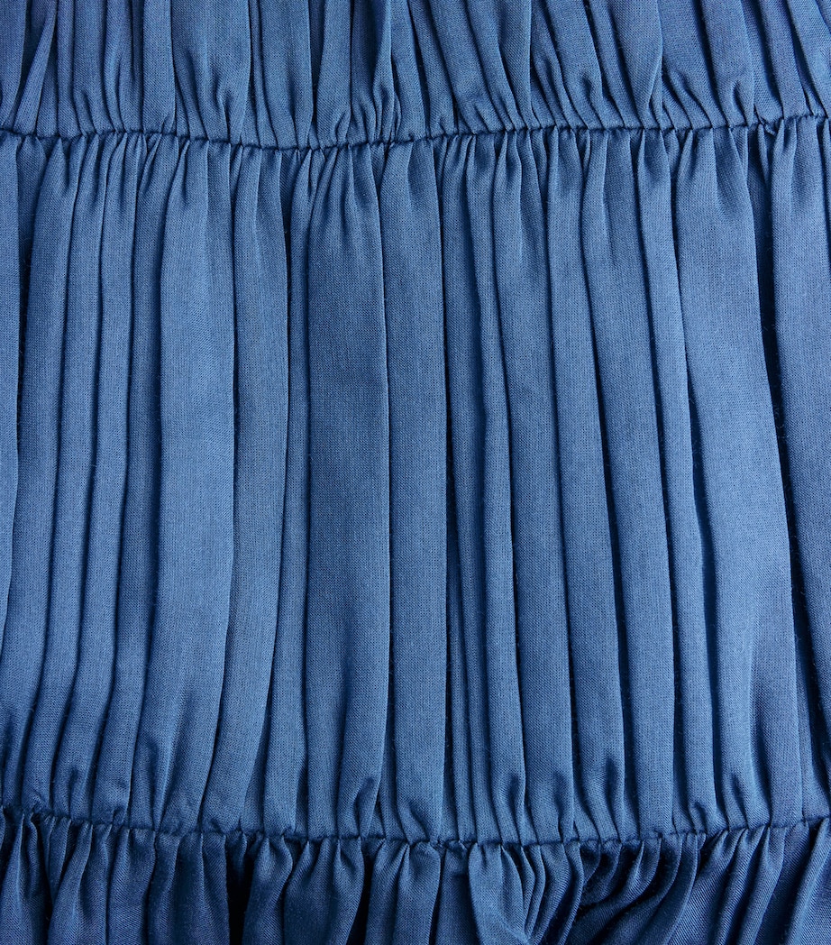 Moré Noir Womens Cotton-Silk Dani Maxi Skirt Bosphorus Image 6