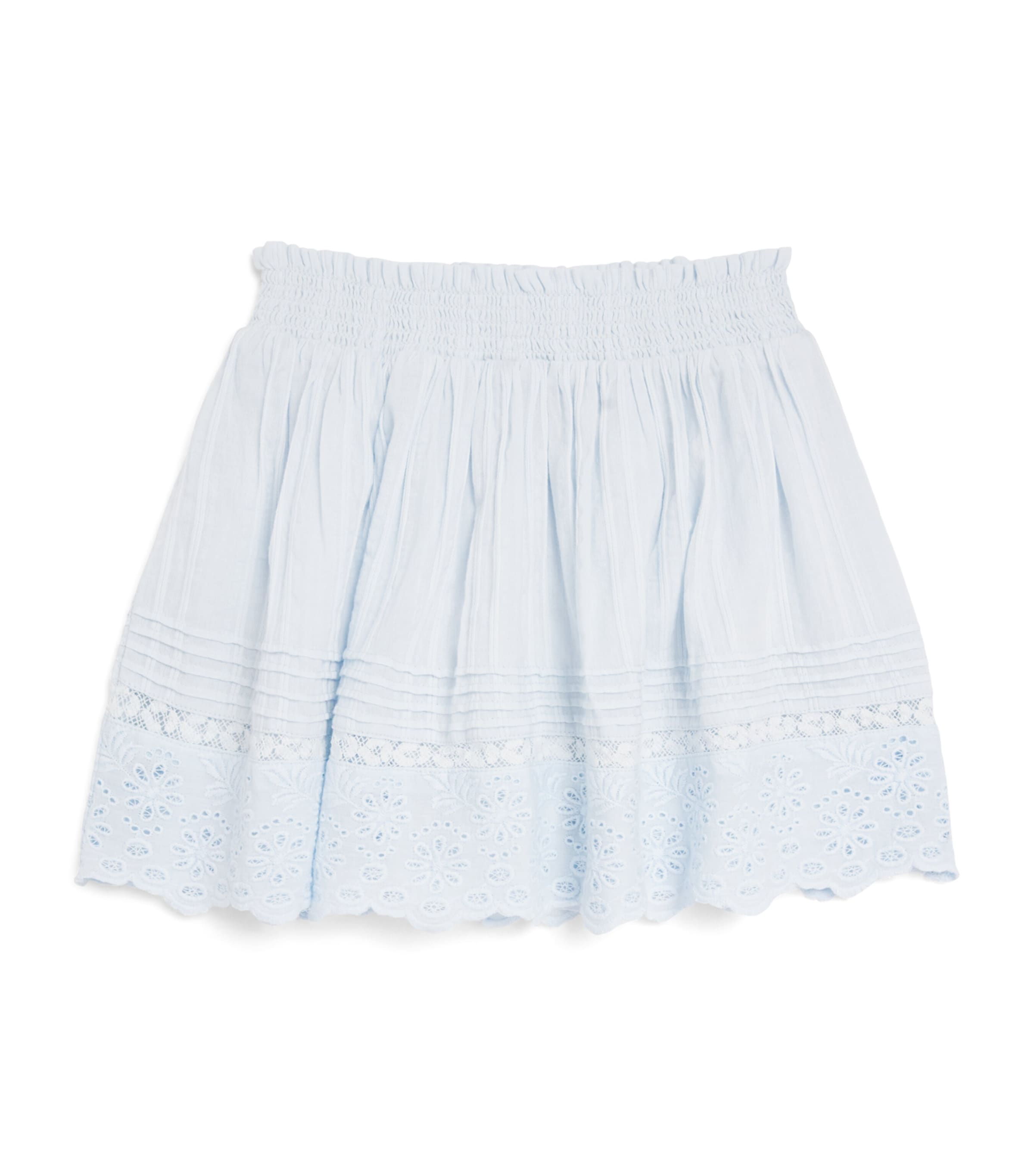 LoveShackFancy Cotton Sani Skirt (7-14 Years) Blufcblue Finch Image 1