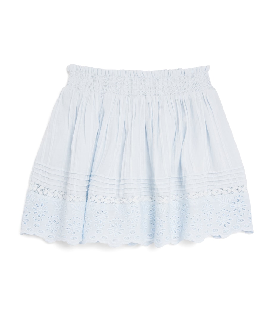 LoveShackFancy Cotton Sani Skirt (7-14 Years) Blufcblue Finch Image 1