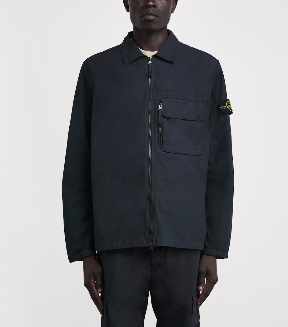 Cotton 2-Way Zip Overshirt V0020 Image 3