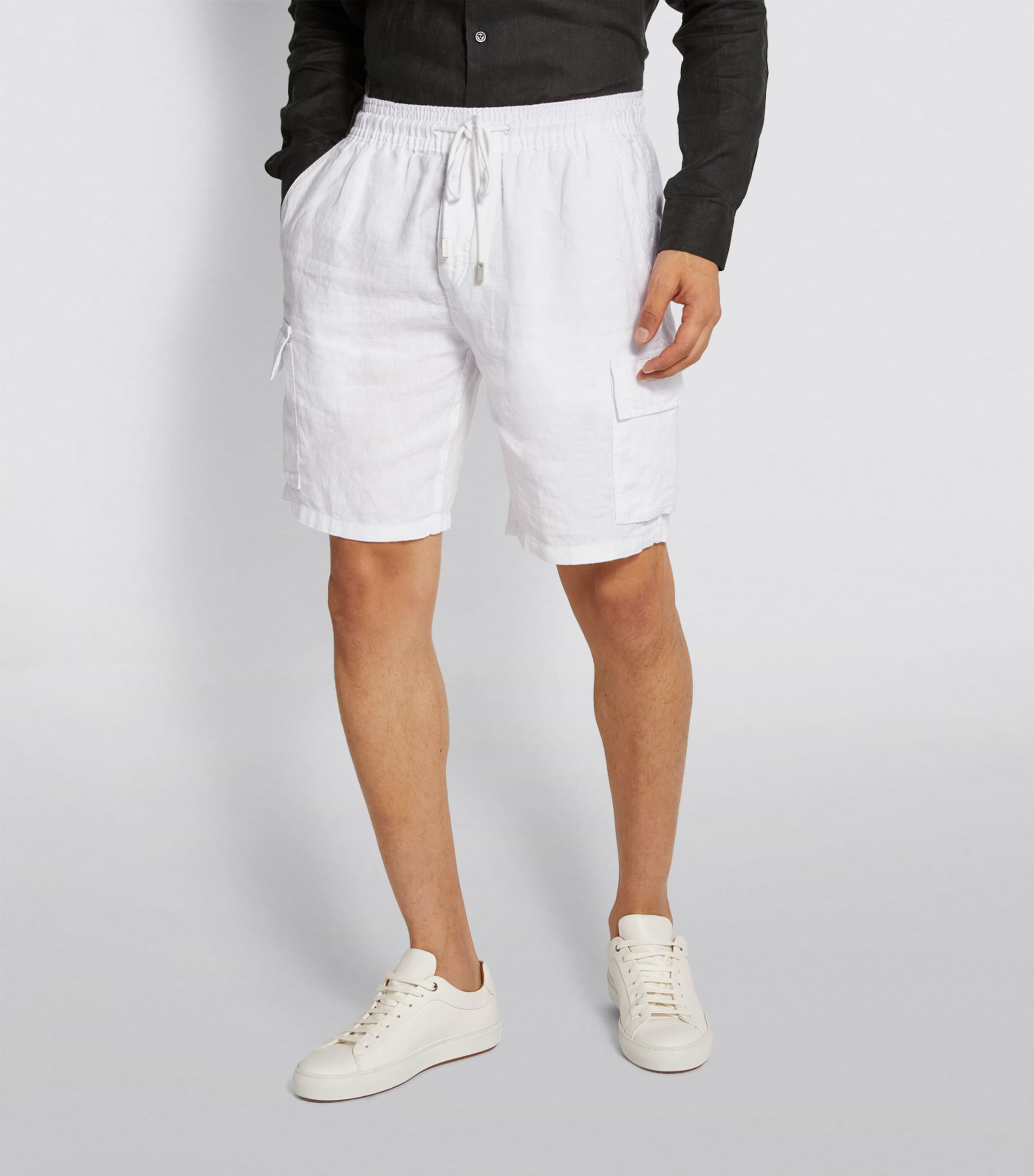 Linen Baie Shorts 010 WHITE Image 4