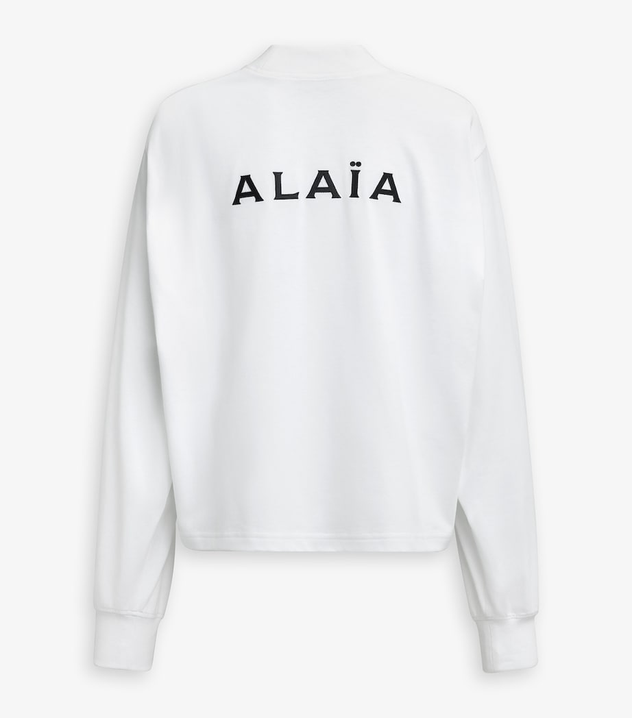 Cotton Jersey Logo Sweatshirt BLANC Image 2