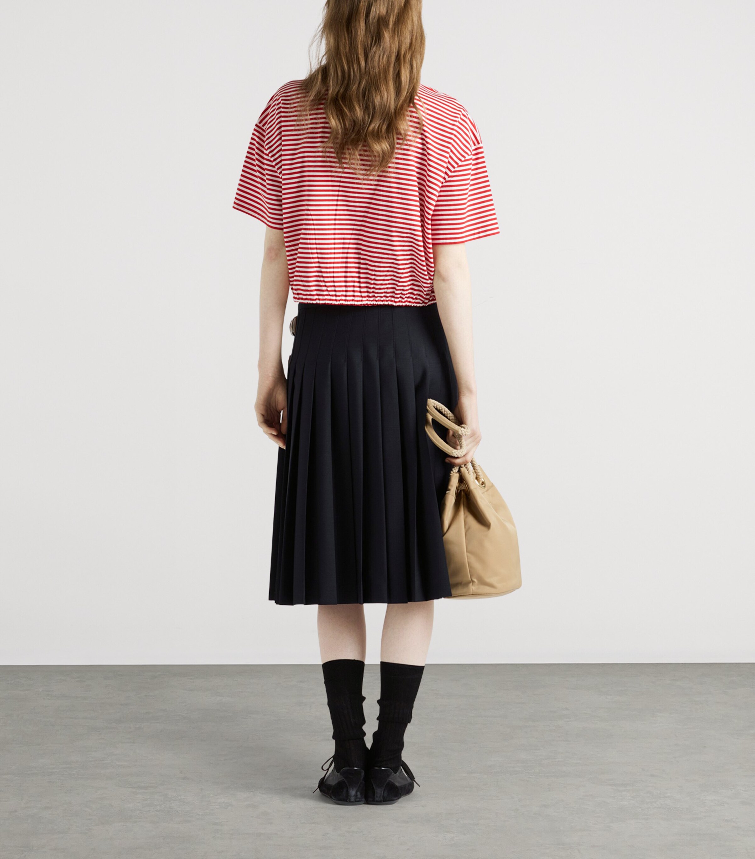 Prada Womens Cotton Stripe Polo Shirt Image 5