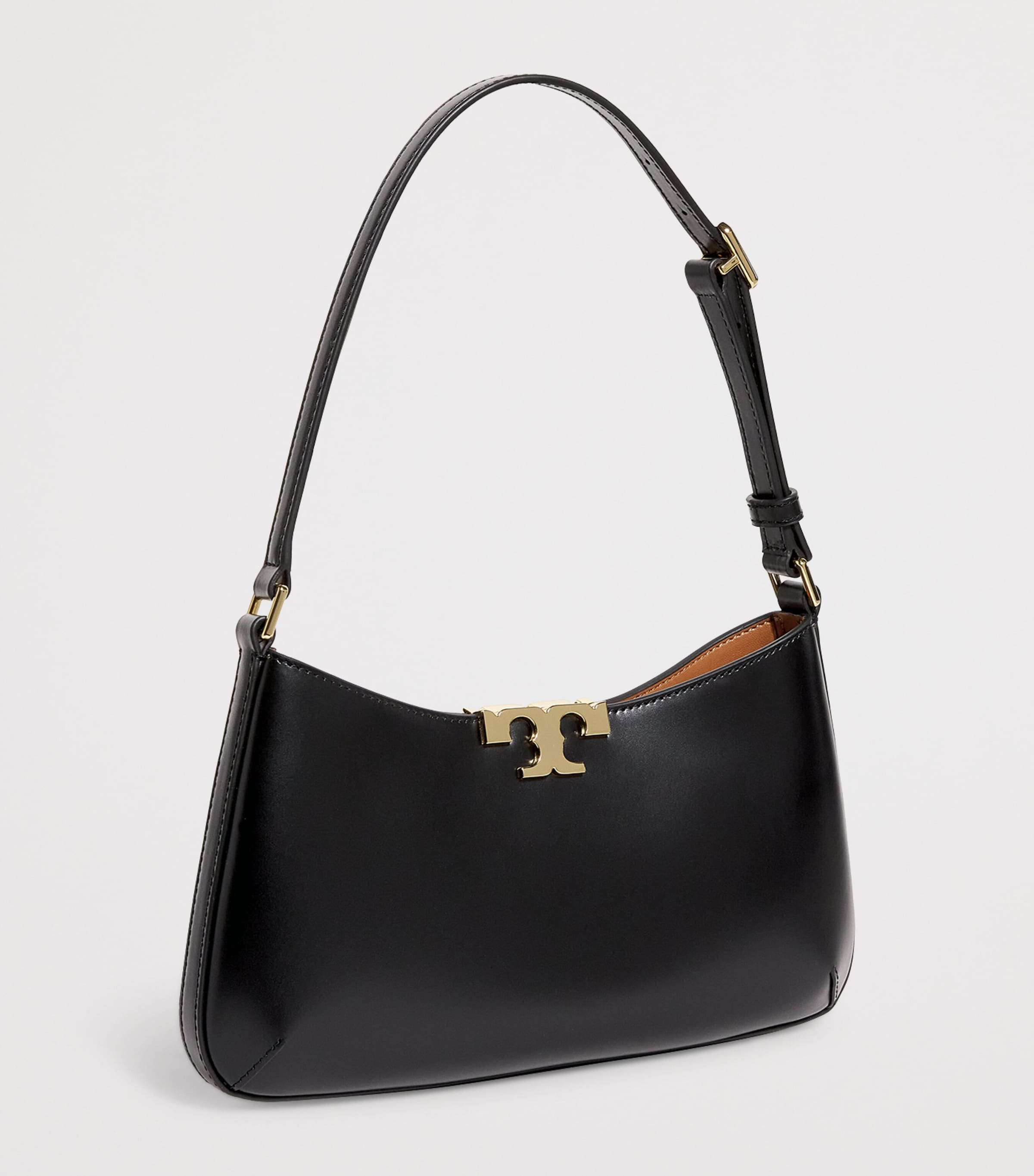 Leather Eleanor Slim Shoulder Bag 001 BLACK Image 3