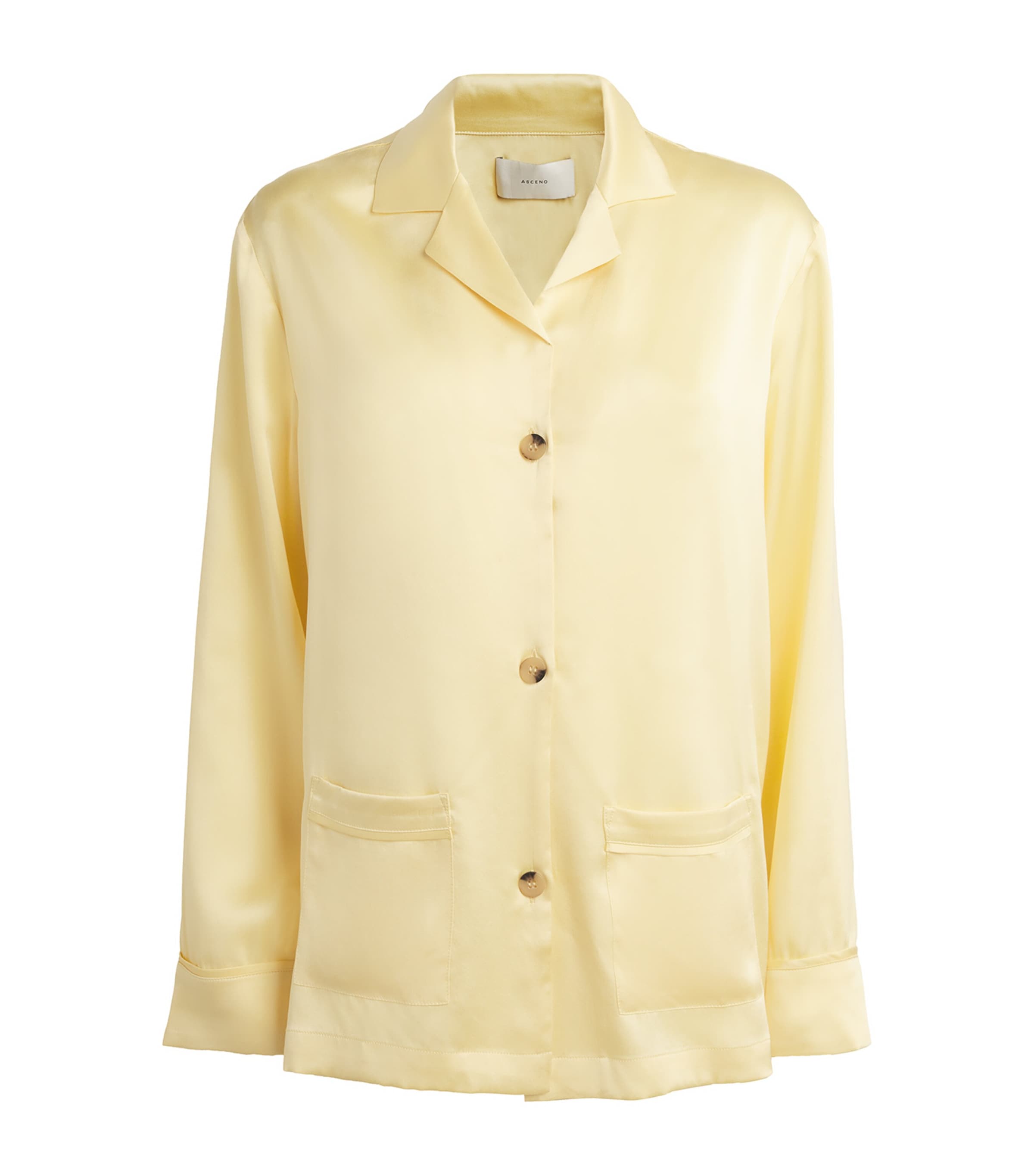 ASCENO SILK BEVERLY PYJAMA SHIRT 