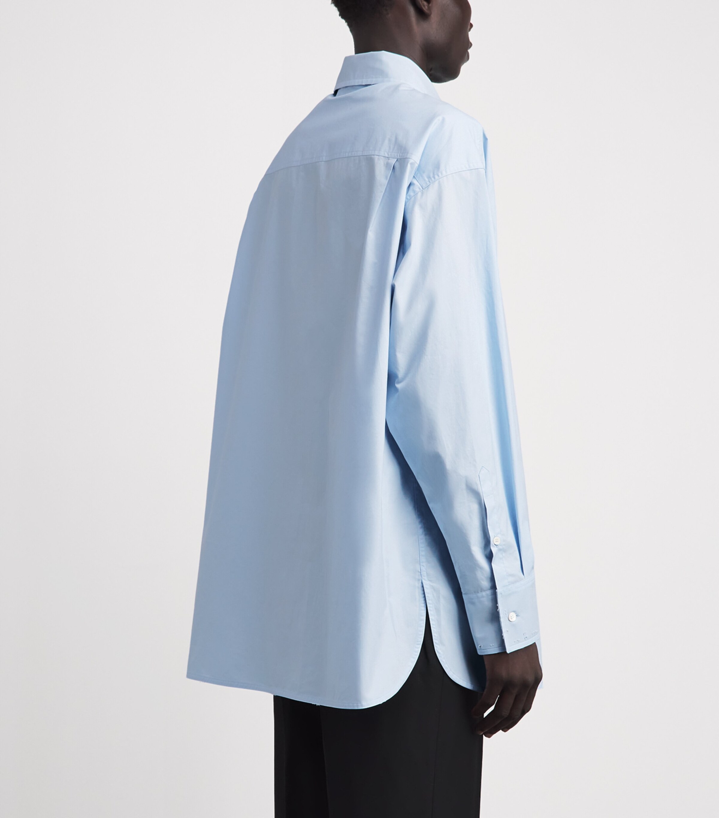 MM6 Maison Margiela Mens Cotton Shirt Light Blue Image 5