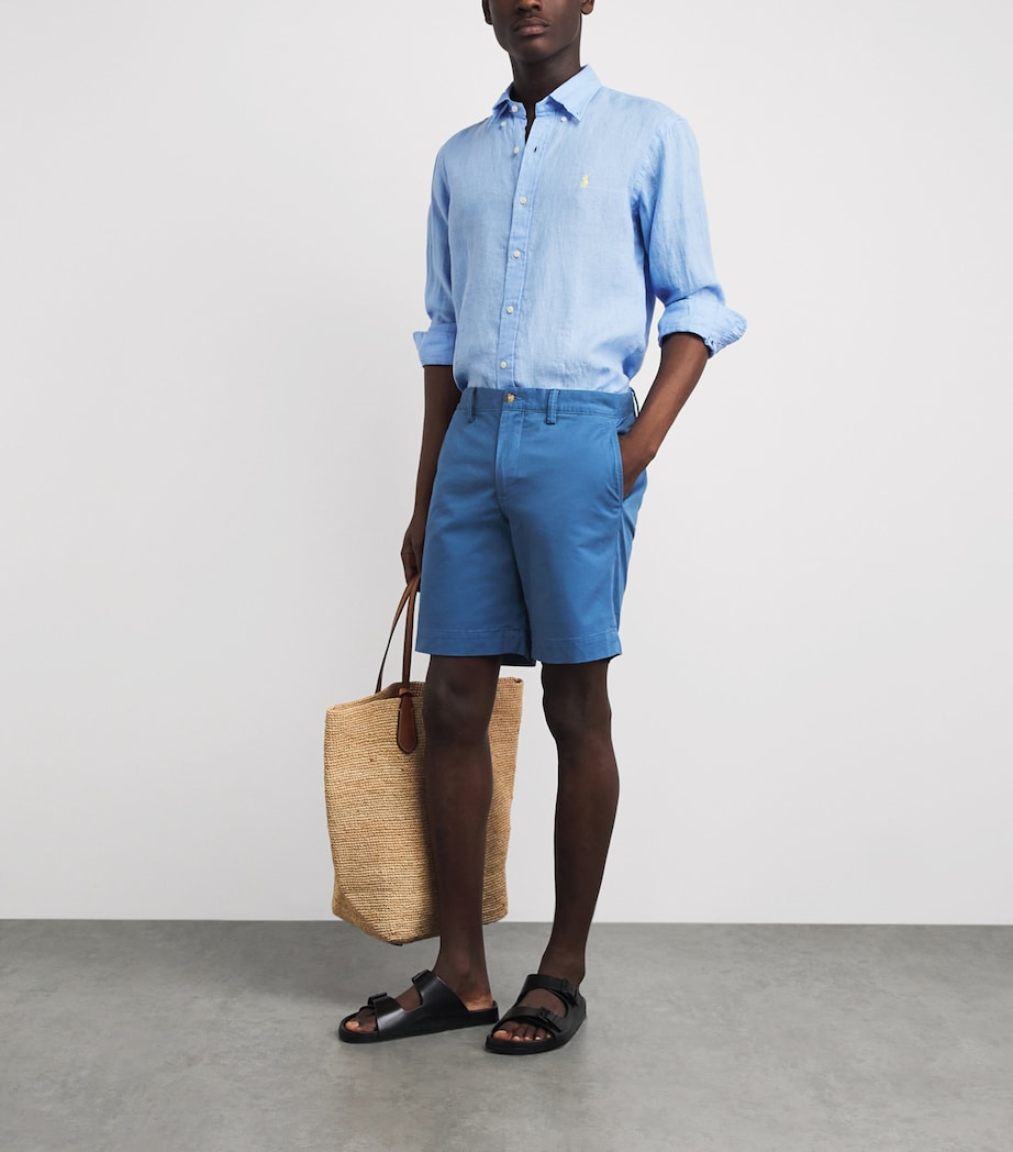 Polo Ralph Lauren Mens Stretch-Cotton Bedford Shorts Delta Blue Image 2