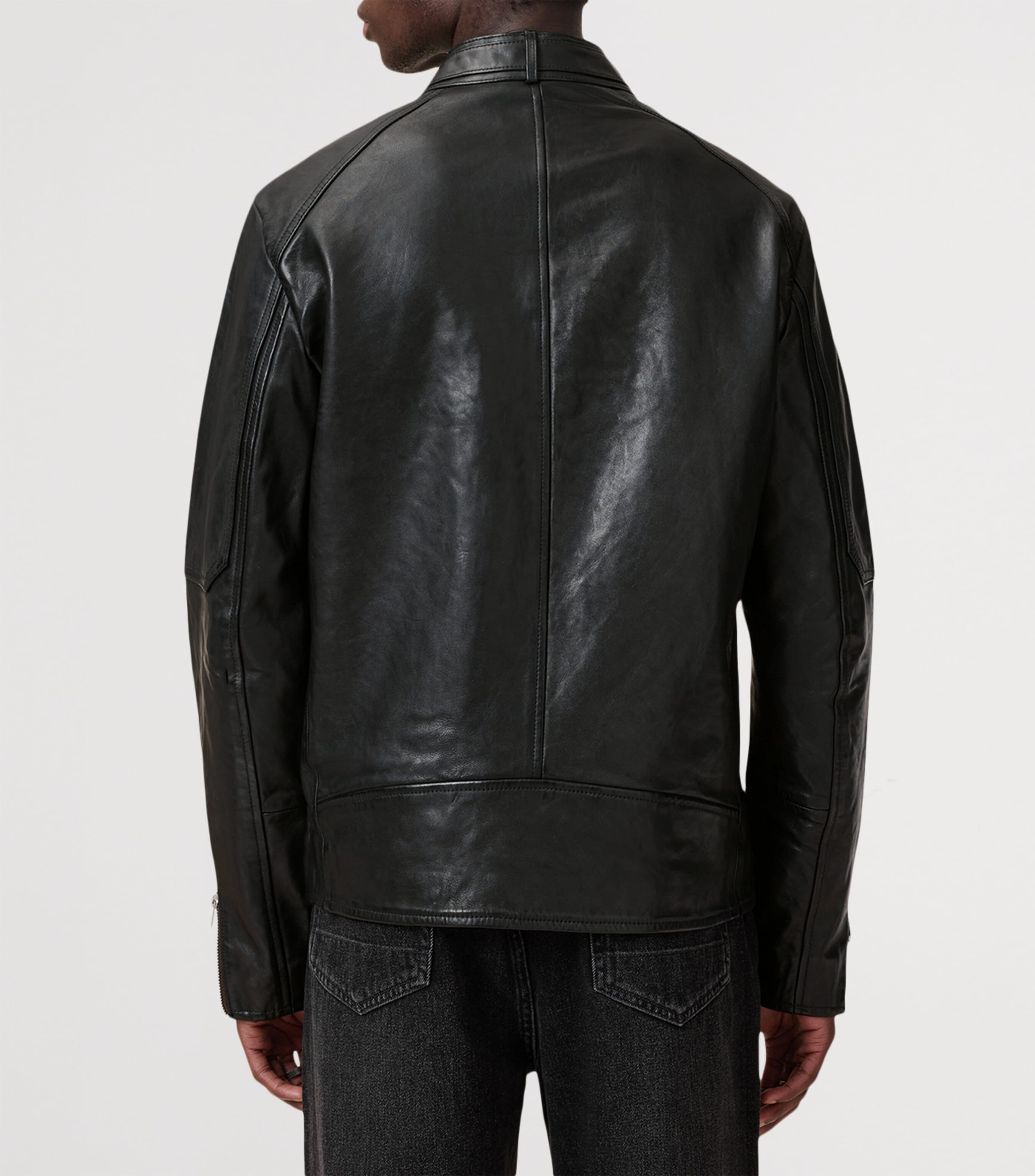 AllSaints Black Cora Leather Jacket | Harrods US
