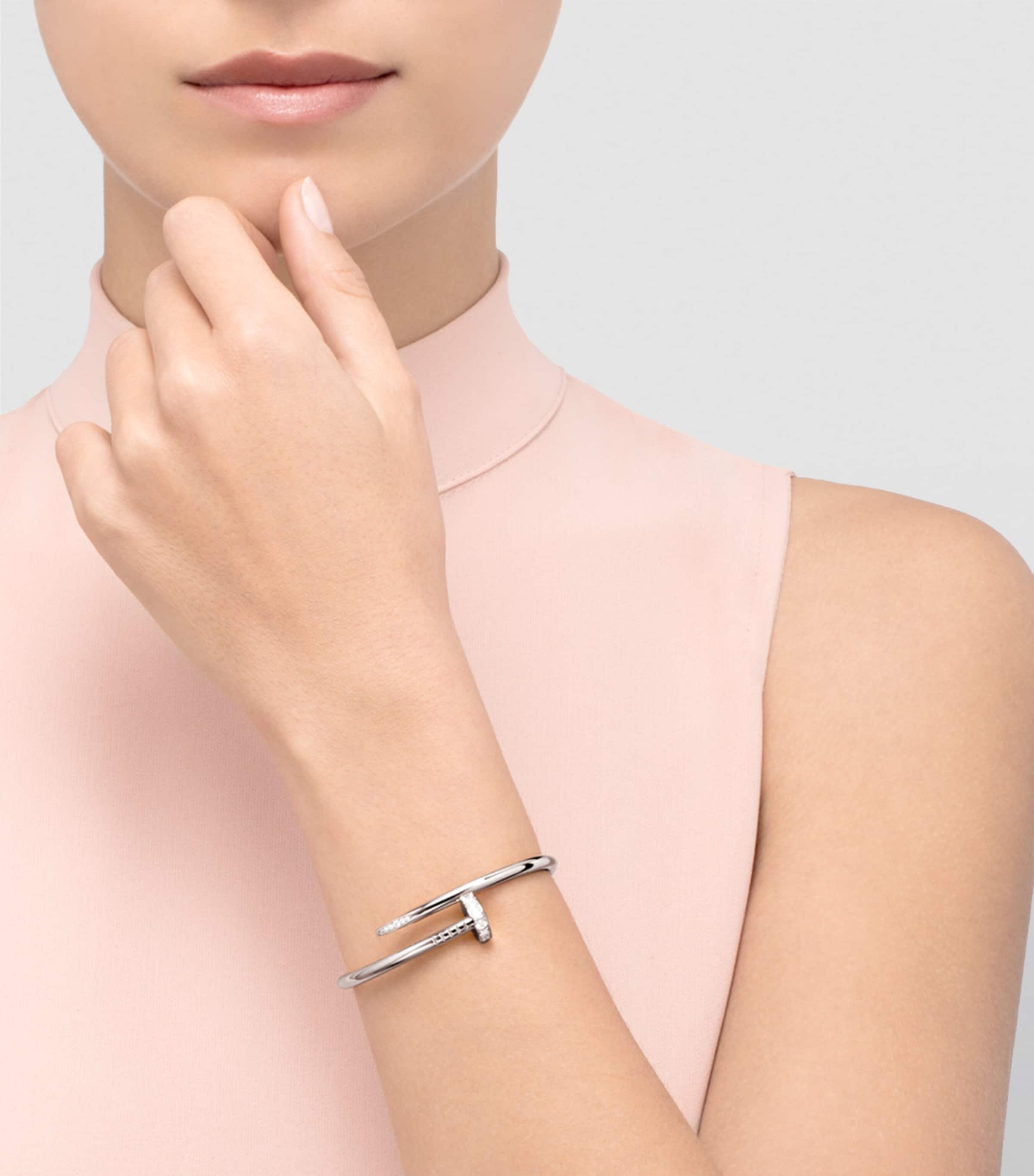 White Gold and Diamond Juste un Clou Bracelet WHITE GOLD Image 3