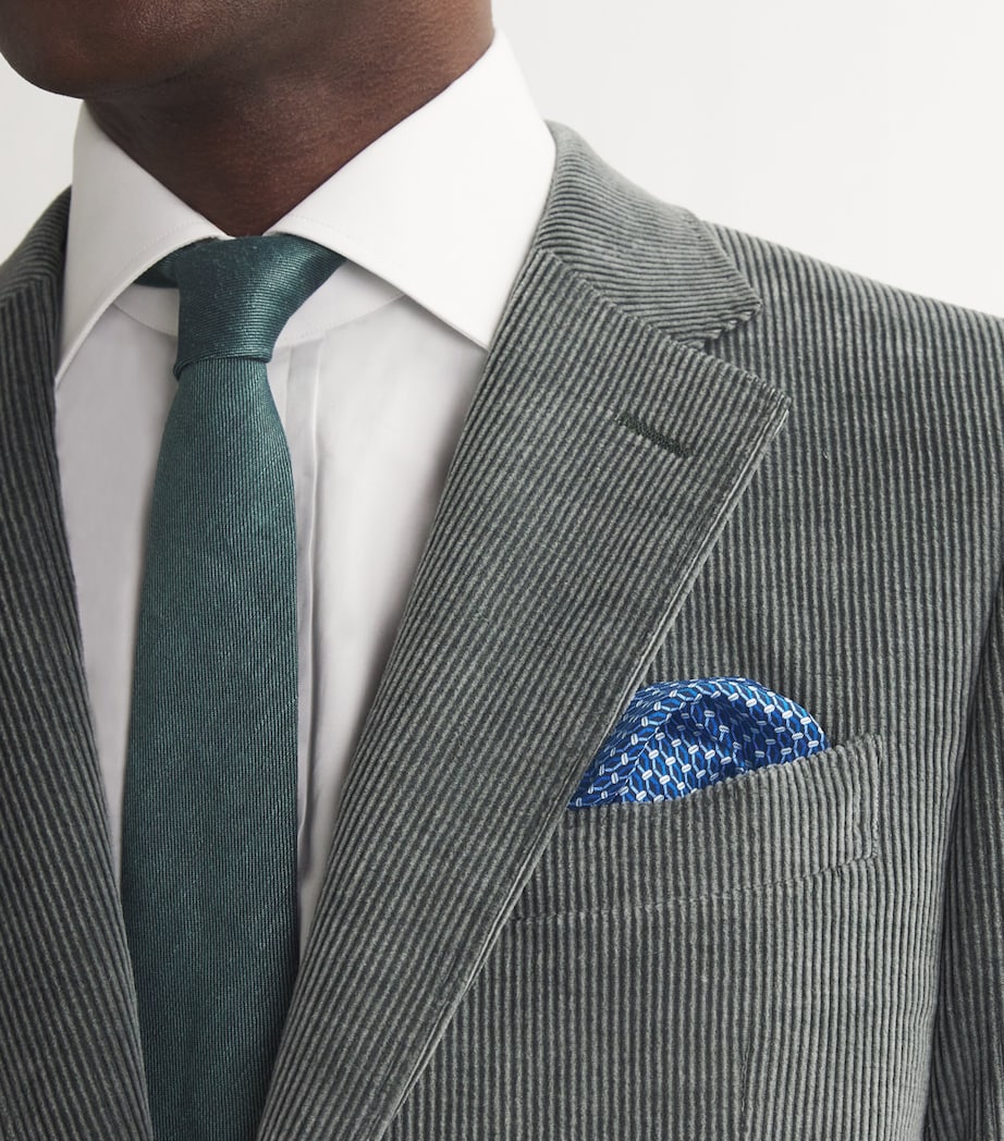 Canali Silk Jacquard Pocket Square Image 3