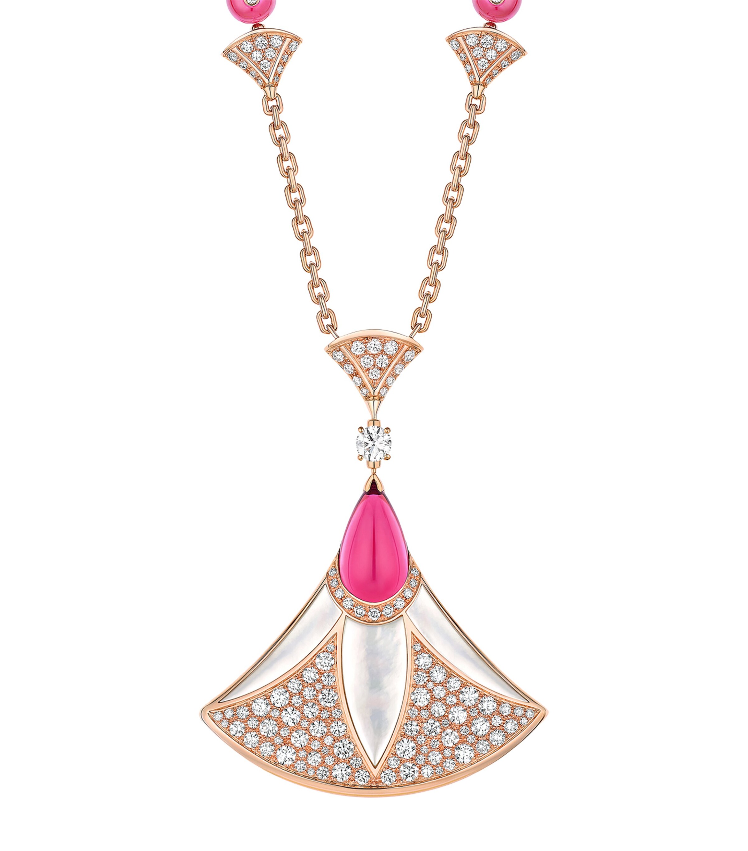 Bvlgari Rose Gold, Diamond and Rubellite Divas' Dream Necklace Rose Gold Image 1
