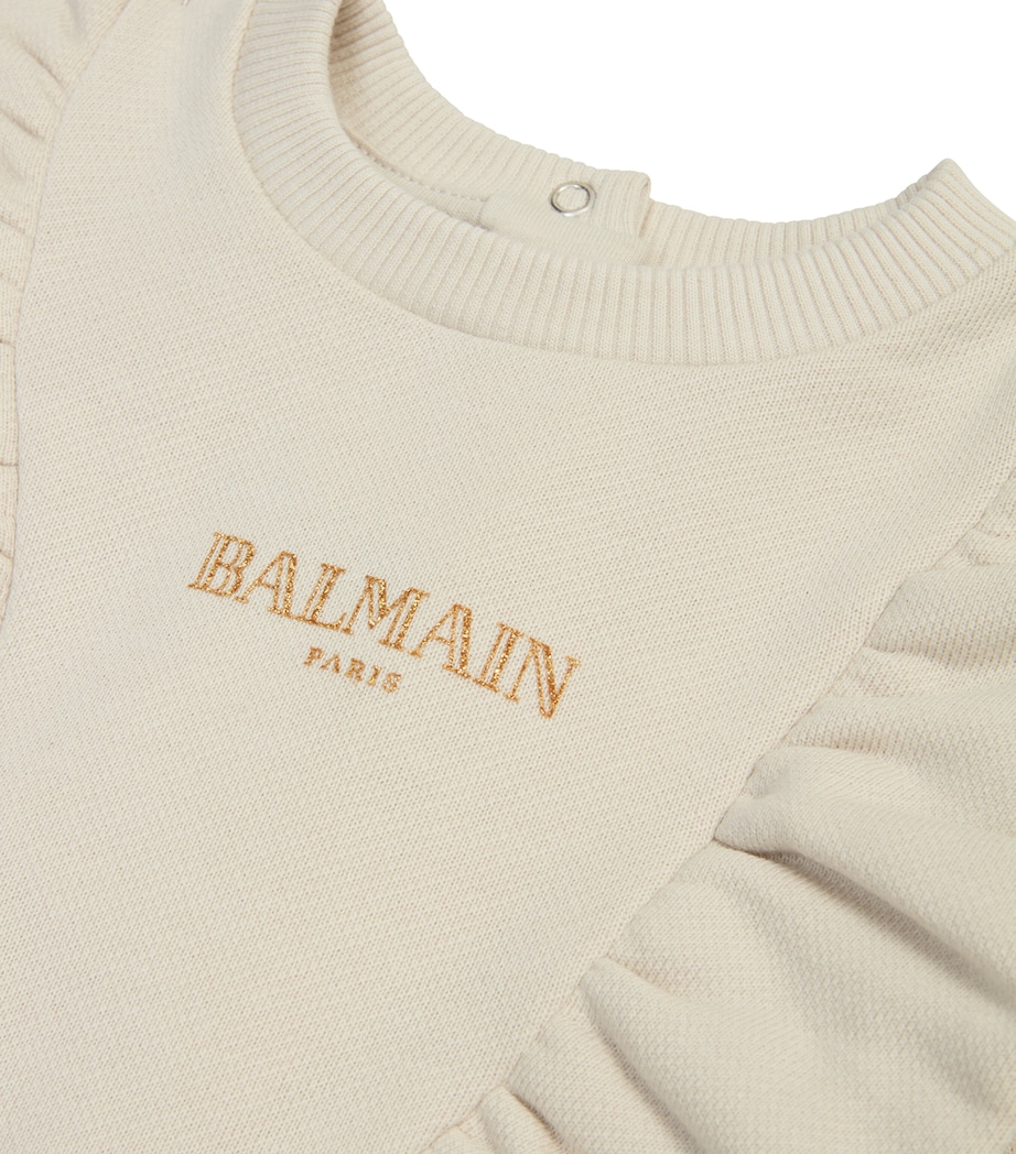 Frill-Trim Dress (6-36 Months) 107ORBEIGE/ORO Image 2