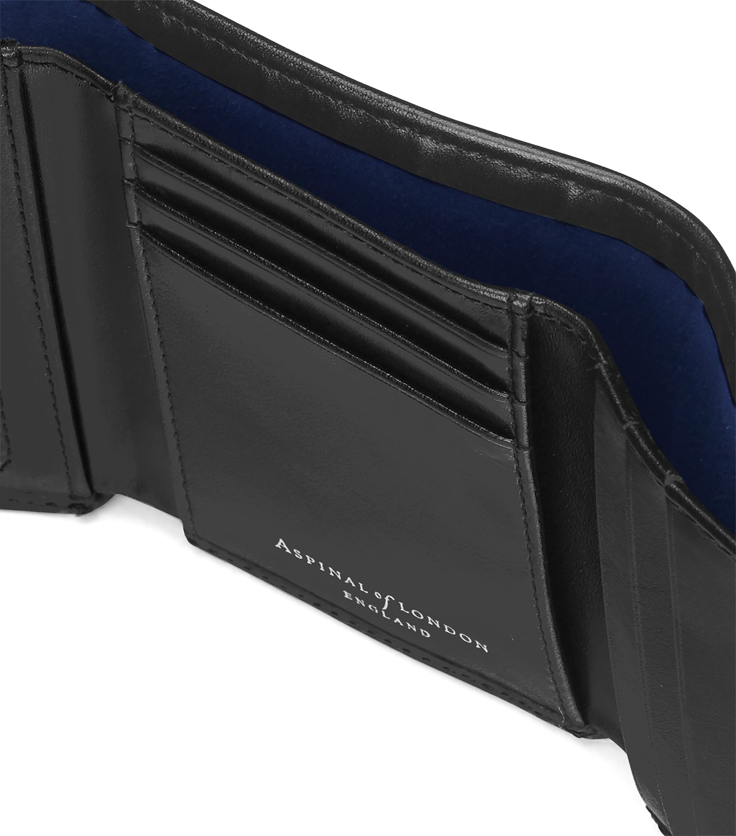 Leather Trifold Wallet BLACK Image 4