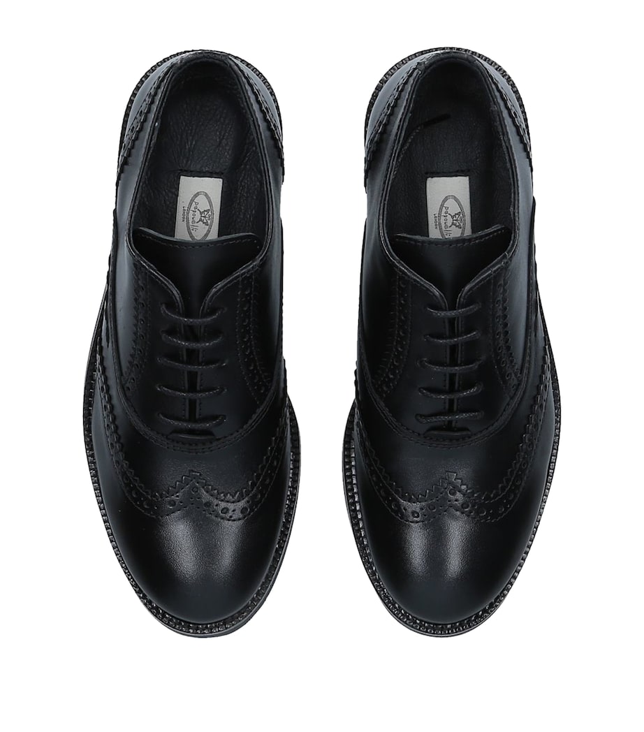 Leather Riley Brogues BLACK Image 4