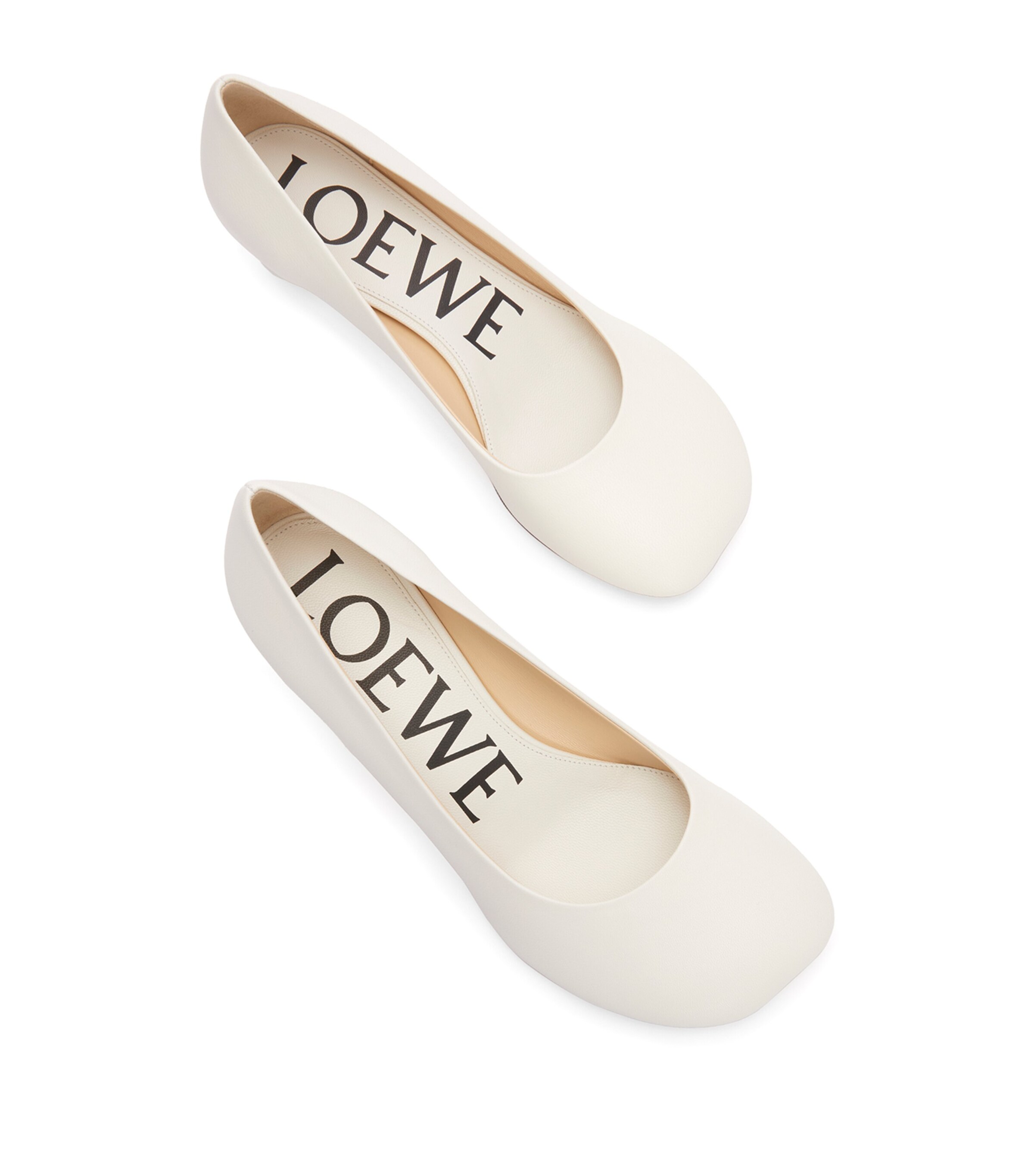 Leather Toy Pumps 45 WHITE Image 3