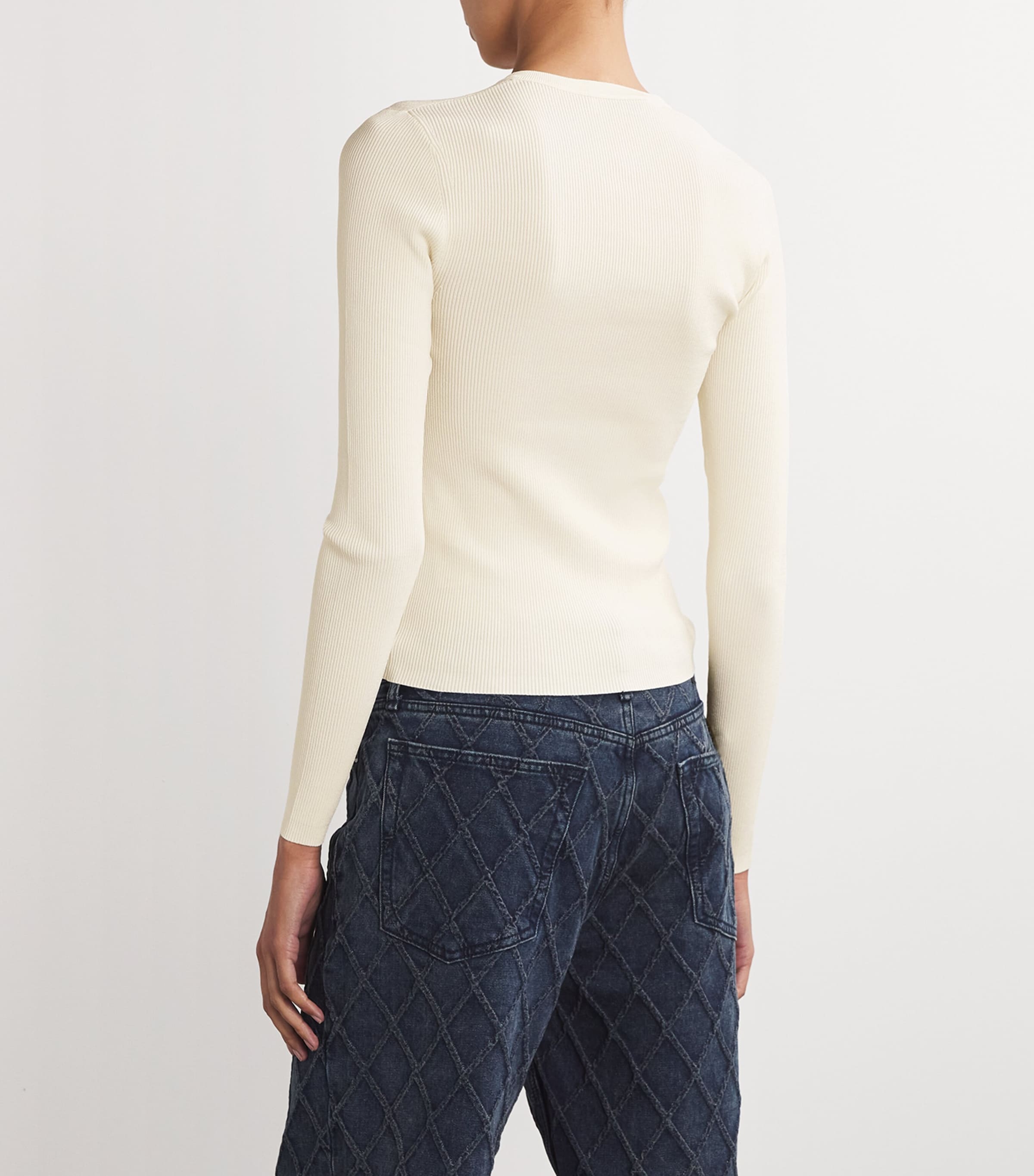 Long-Sleeve Henley T-Shirt 104 NEW IVORY Image 4